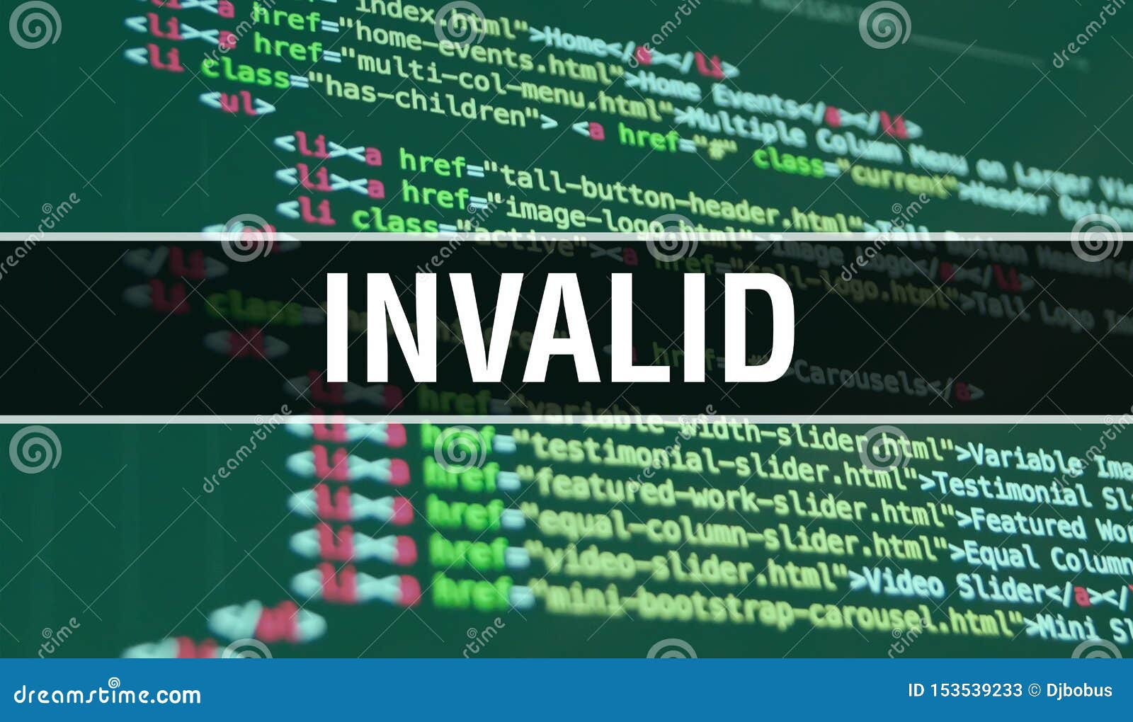 Invalid Concept Illustration Using Code For Developing Programs And App Invalid Website Code With Colourful s In Browser View Stock Illustration Illustration Of Number Computer