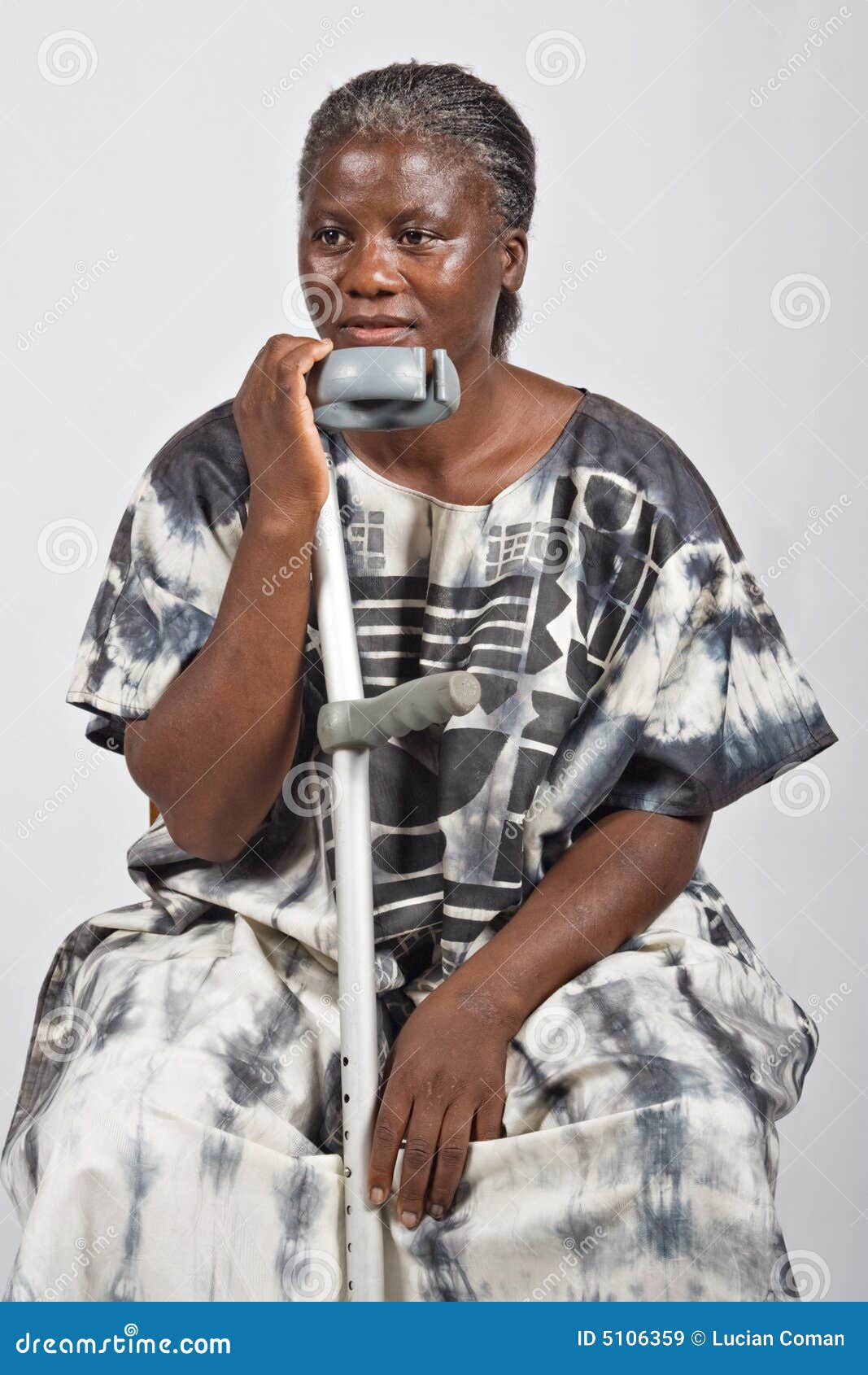 invalid old african woman