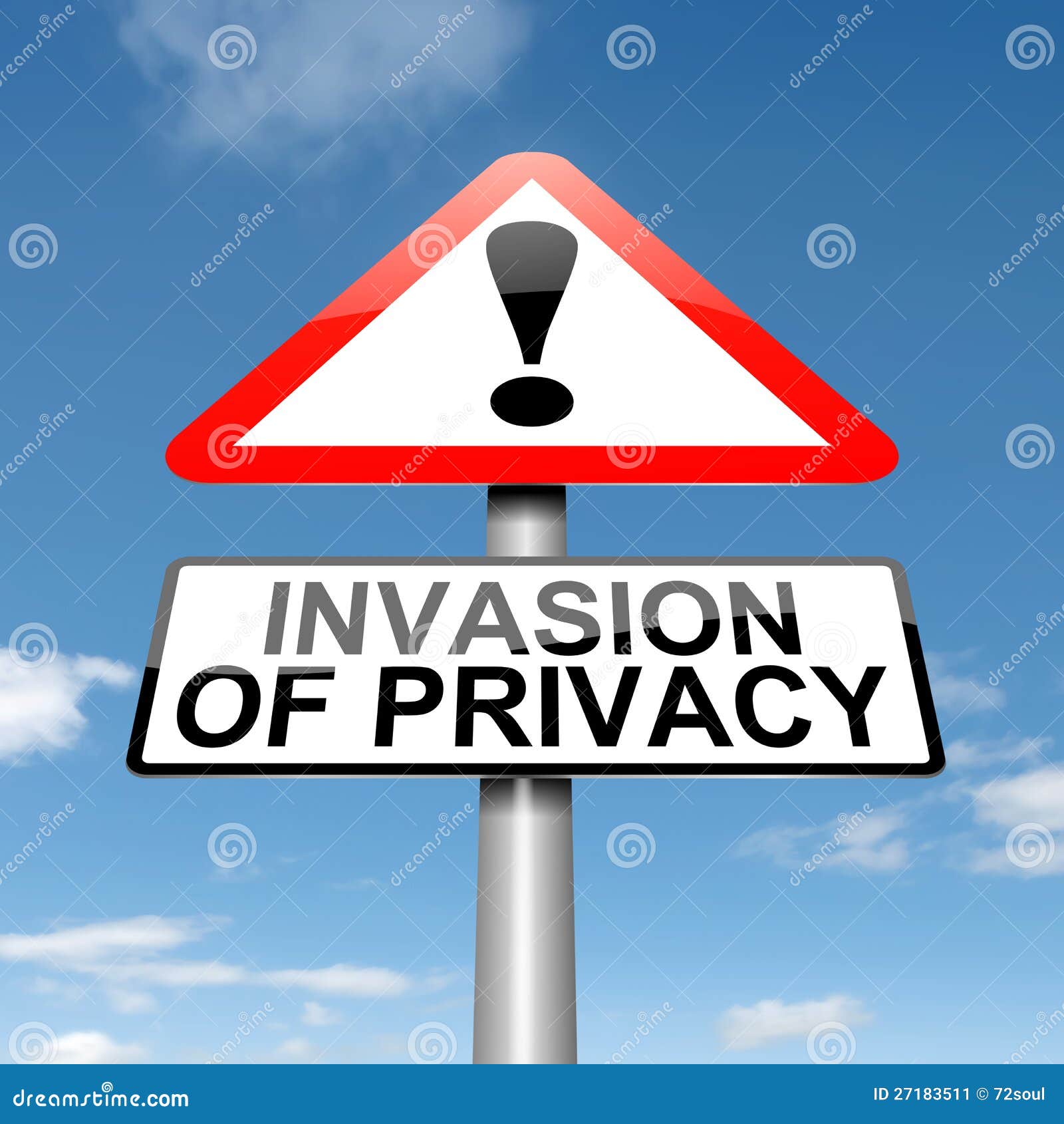 invasion of privacy warning.