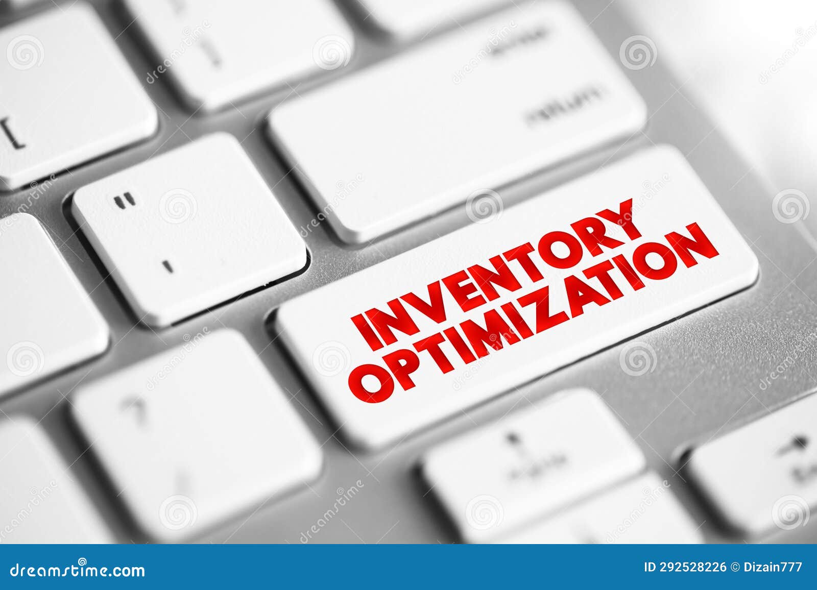 inventory optimization is the process of maintaining the right amount of inventory required to meet demand, text concept button on