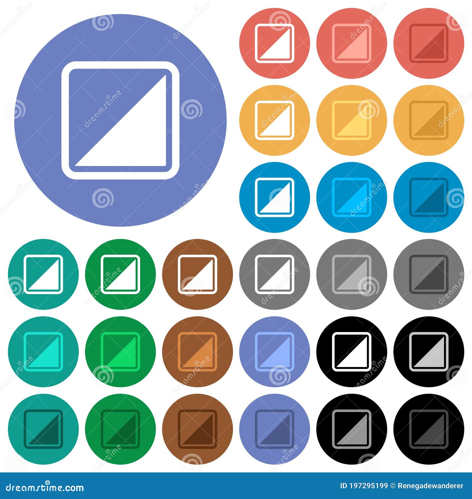 invert object round flat multi colored icons