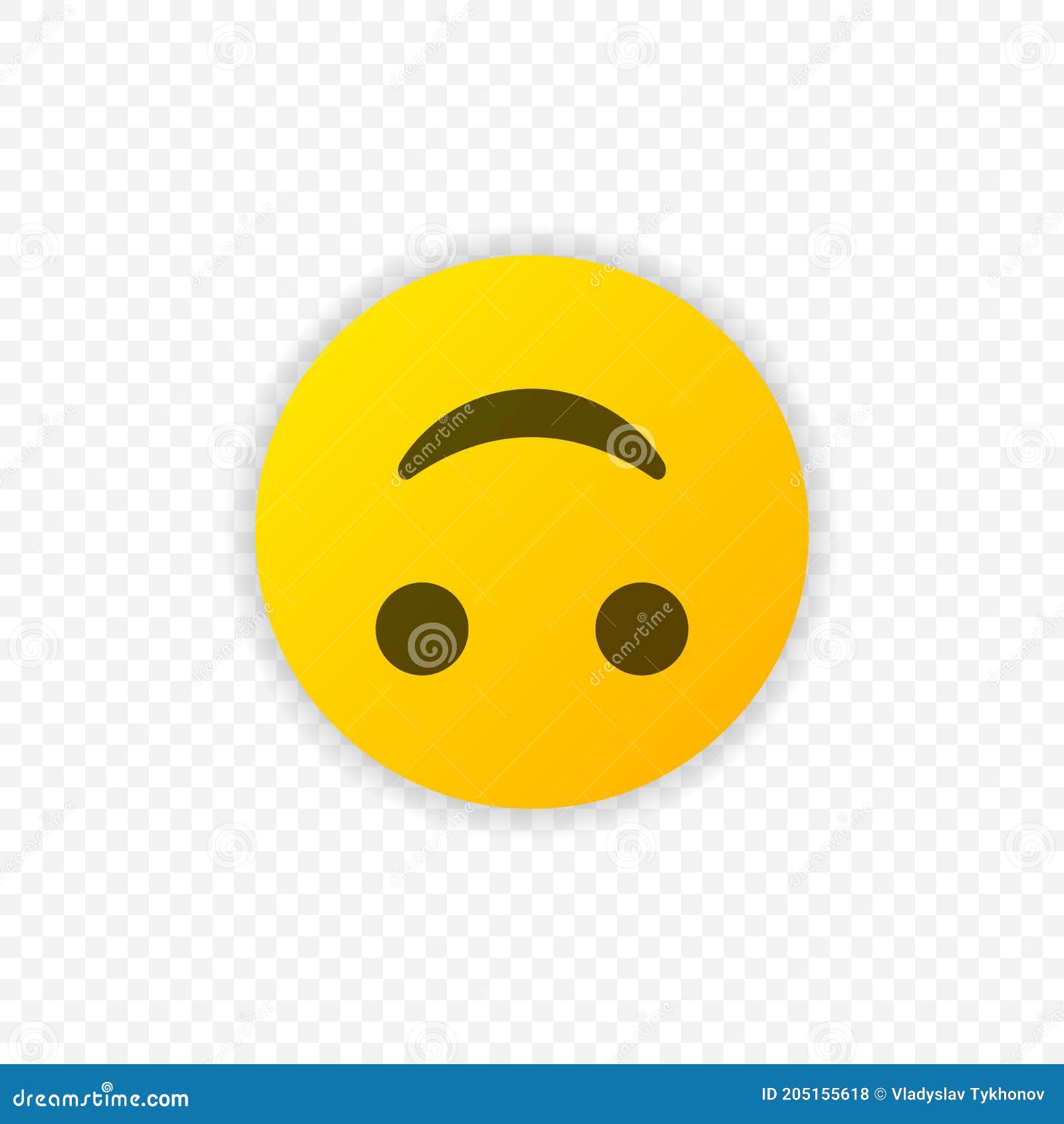 Inverted Smile Emoticon Vector Icon. Positive Smiling Emoji Symbol ...