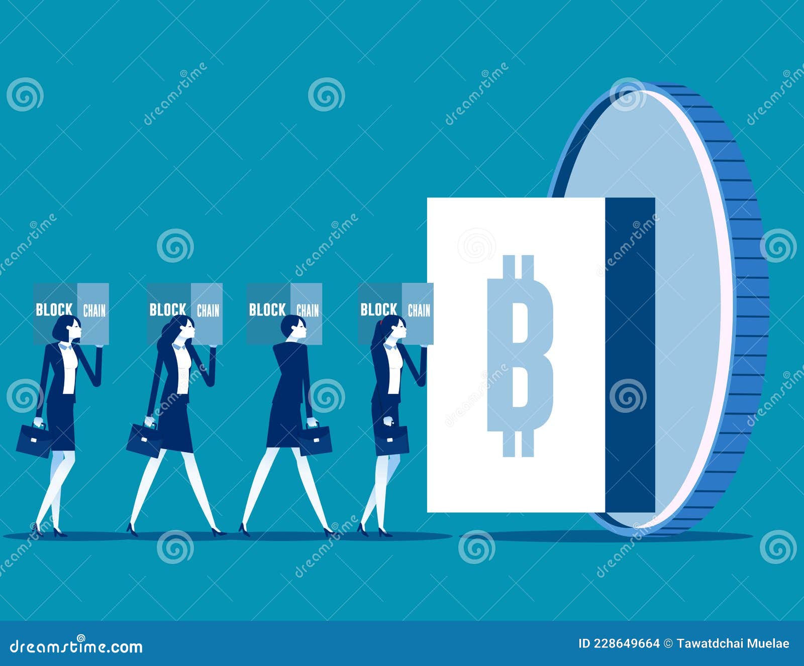 Invest in Bitcoin. Bitcoin Transactions are Stored Using a Public Record-keeping  Technology Called Blockchain Stock Vector - Illustration of banking, cash:  228649664