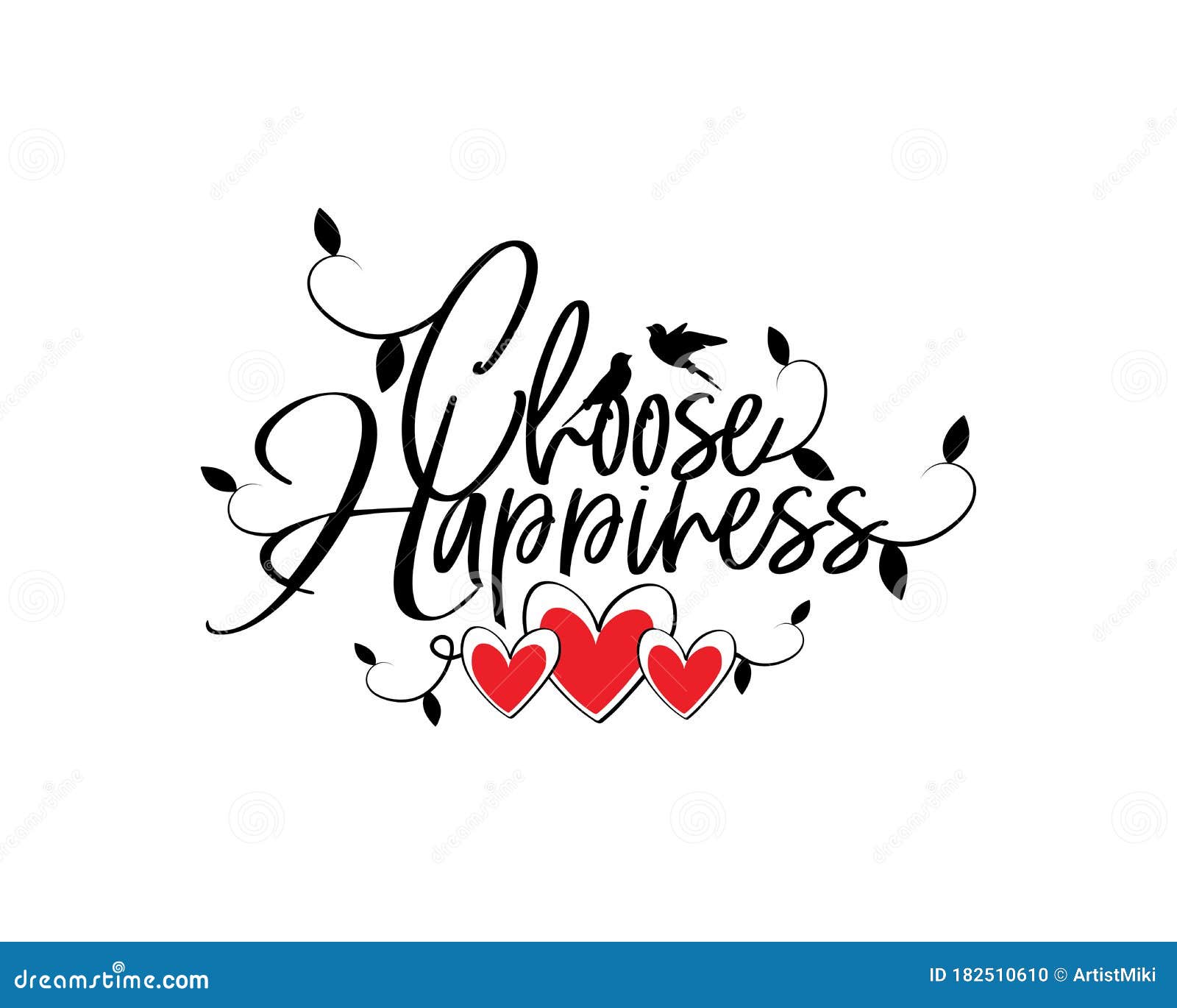 Choose Happiness, Vector. Motivational, Inspirational Quotes Stock Vector -  Illustration of quote, quotes: 182510610