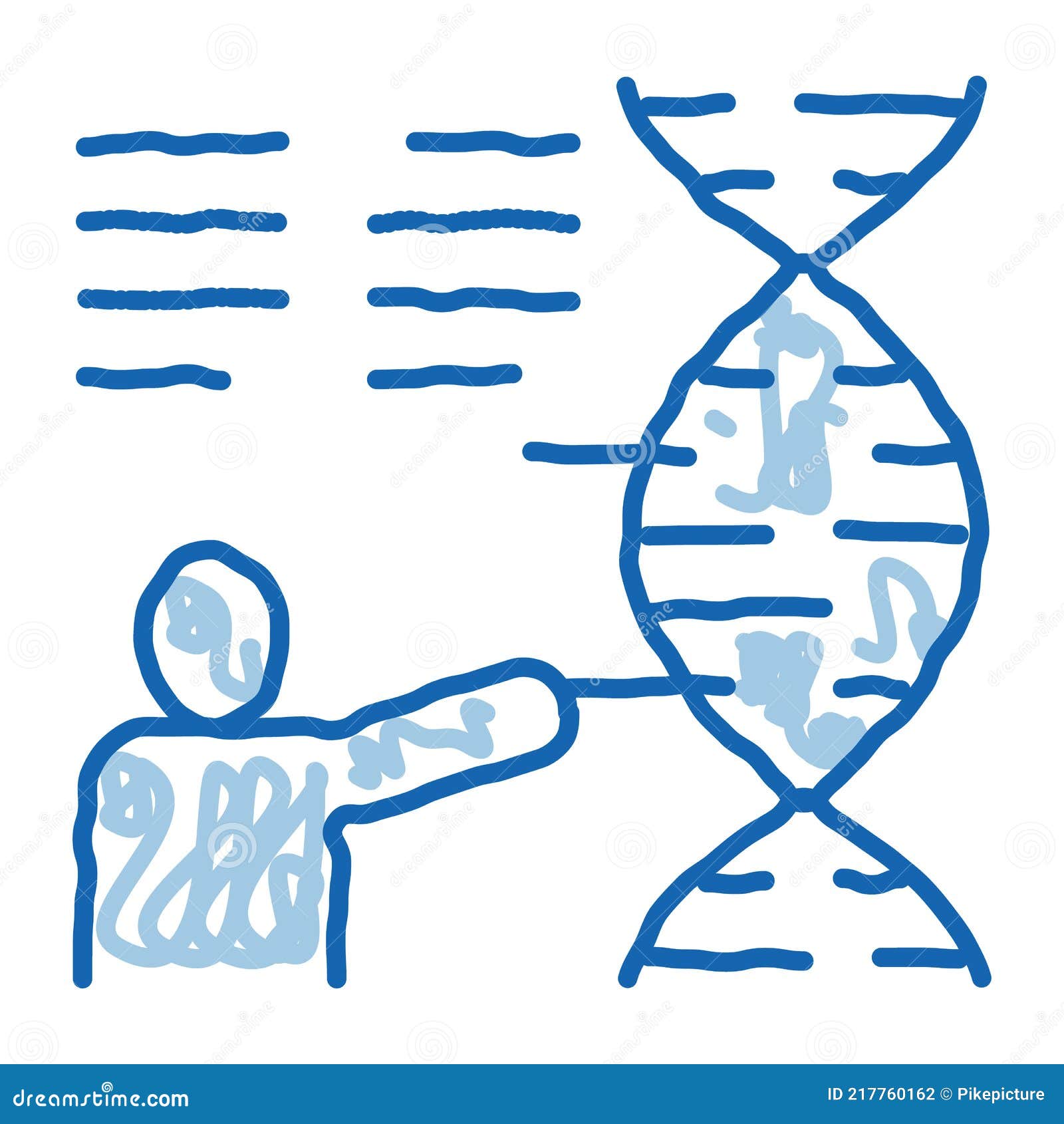 Investigación Genética Humana Biohacking Doodle Icono Dibujo a Mano  Ilustración Ilustración del Vector - Ilustración de garabato, cubierta:  217760162