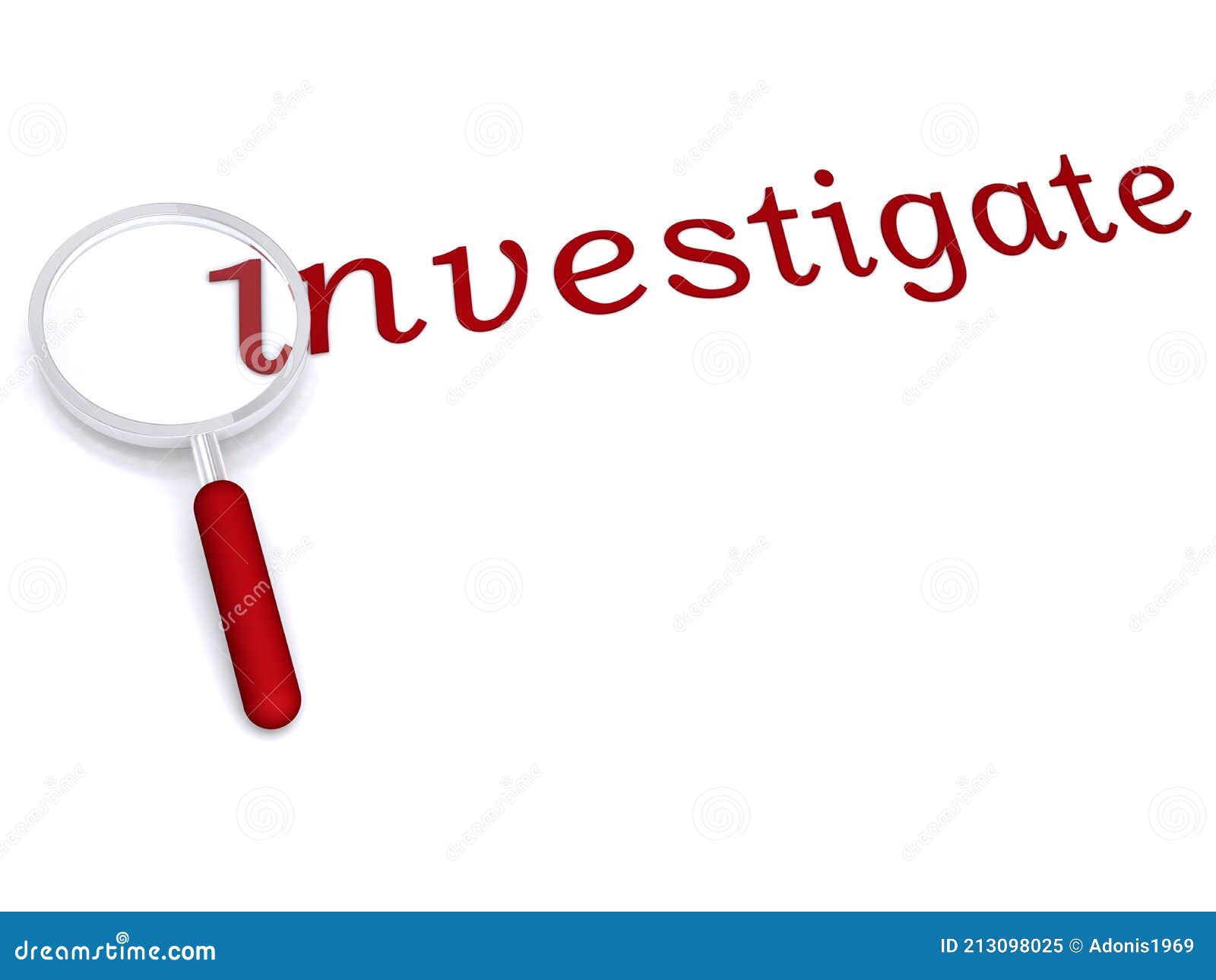 investigate with magnifying glass