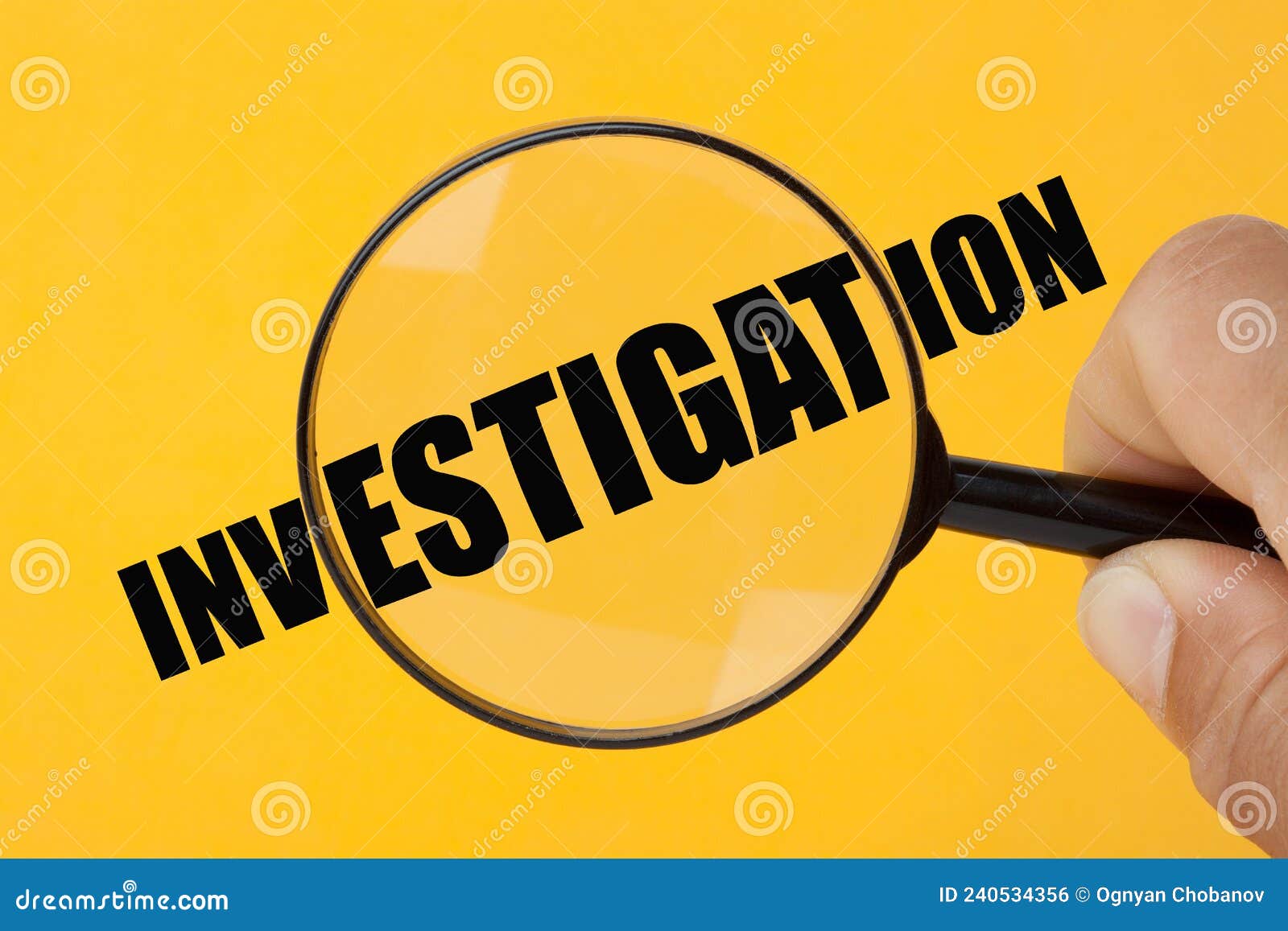 Investigation Search Magnifying Glass Stock Illustration - Illustration ...