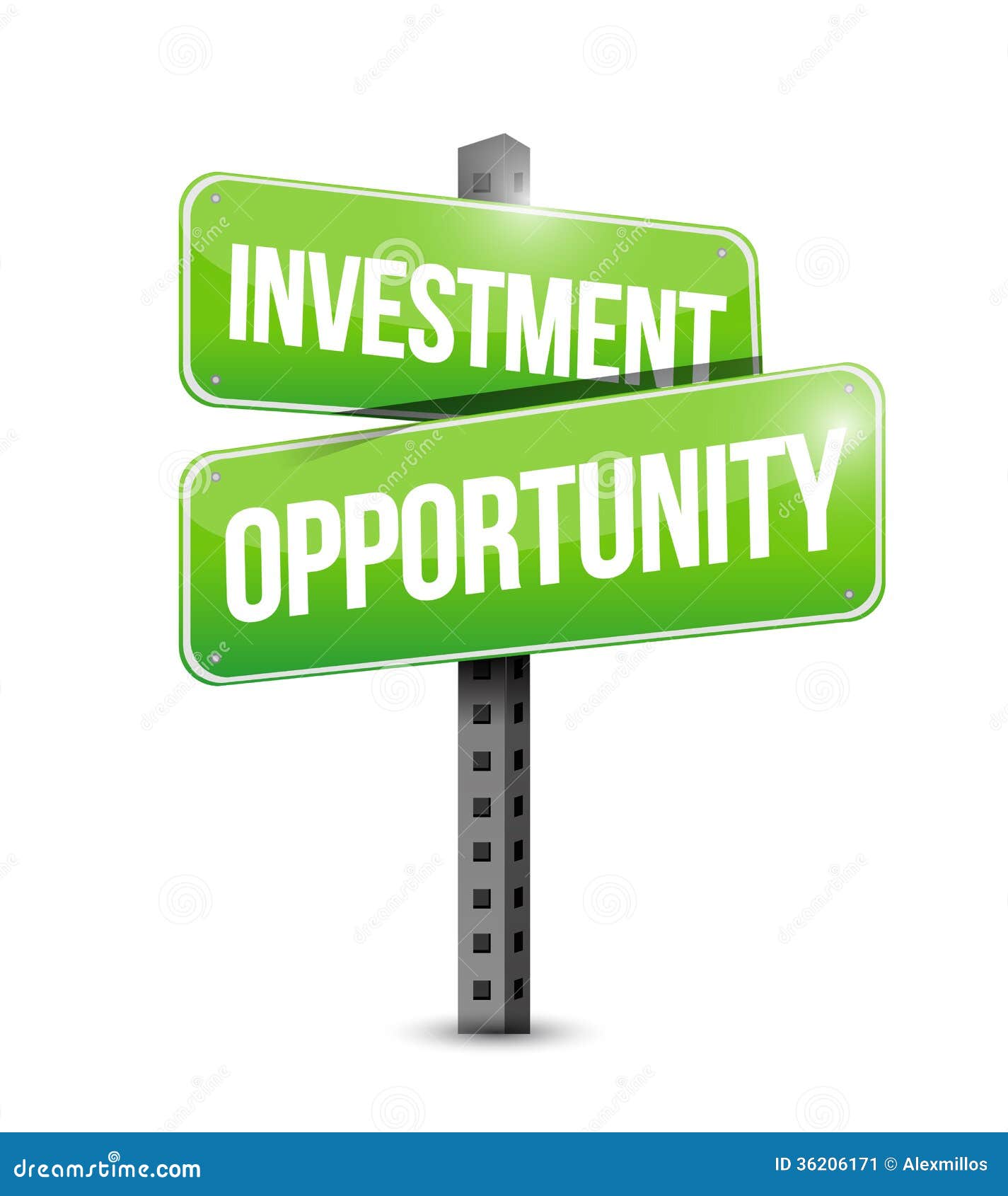 investment opportunity road sign 