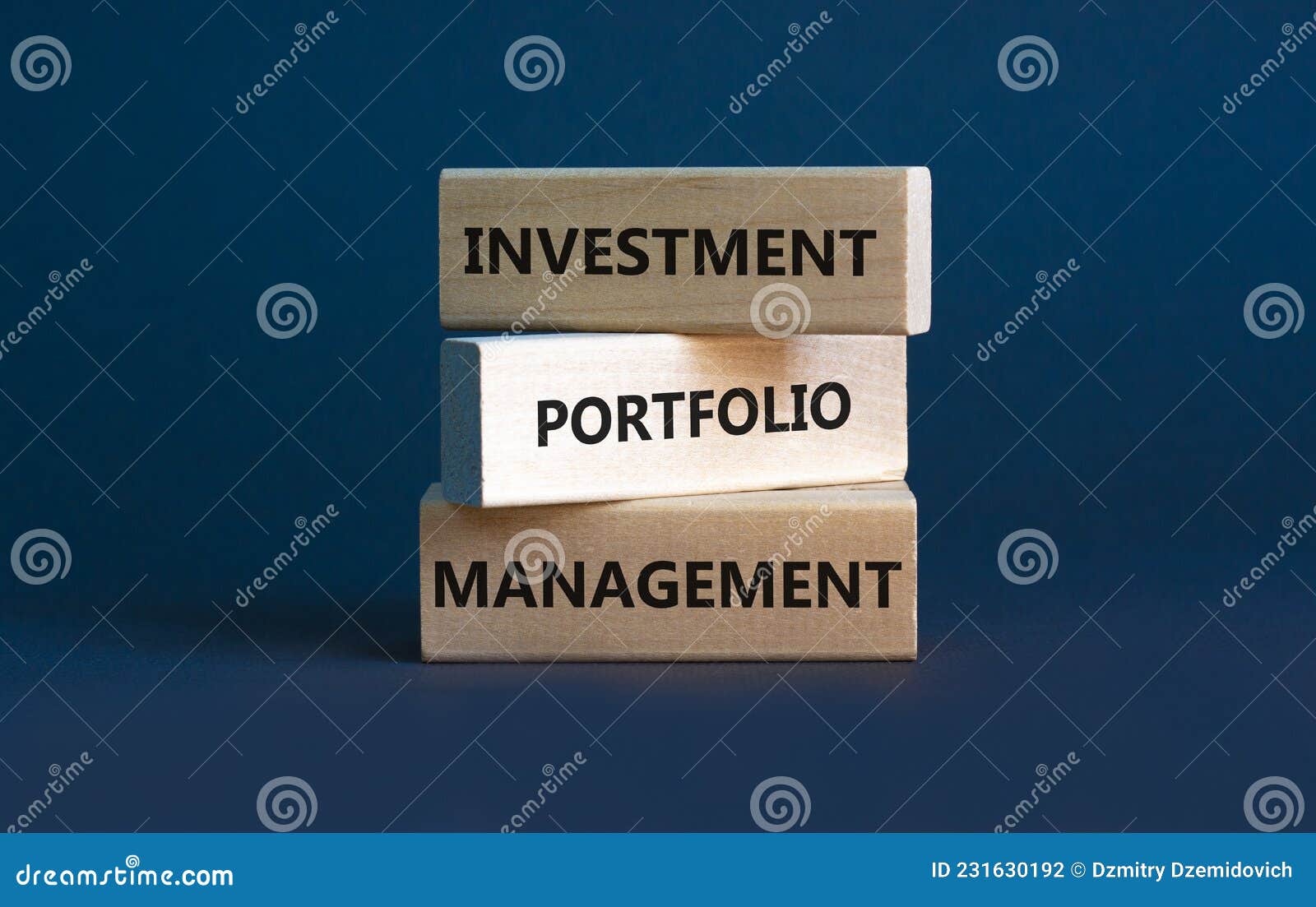 investment portfolio management . concept words `investment portfolio management`. beautiful grey background. business,