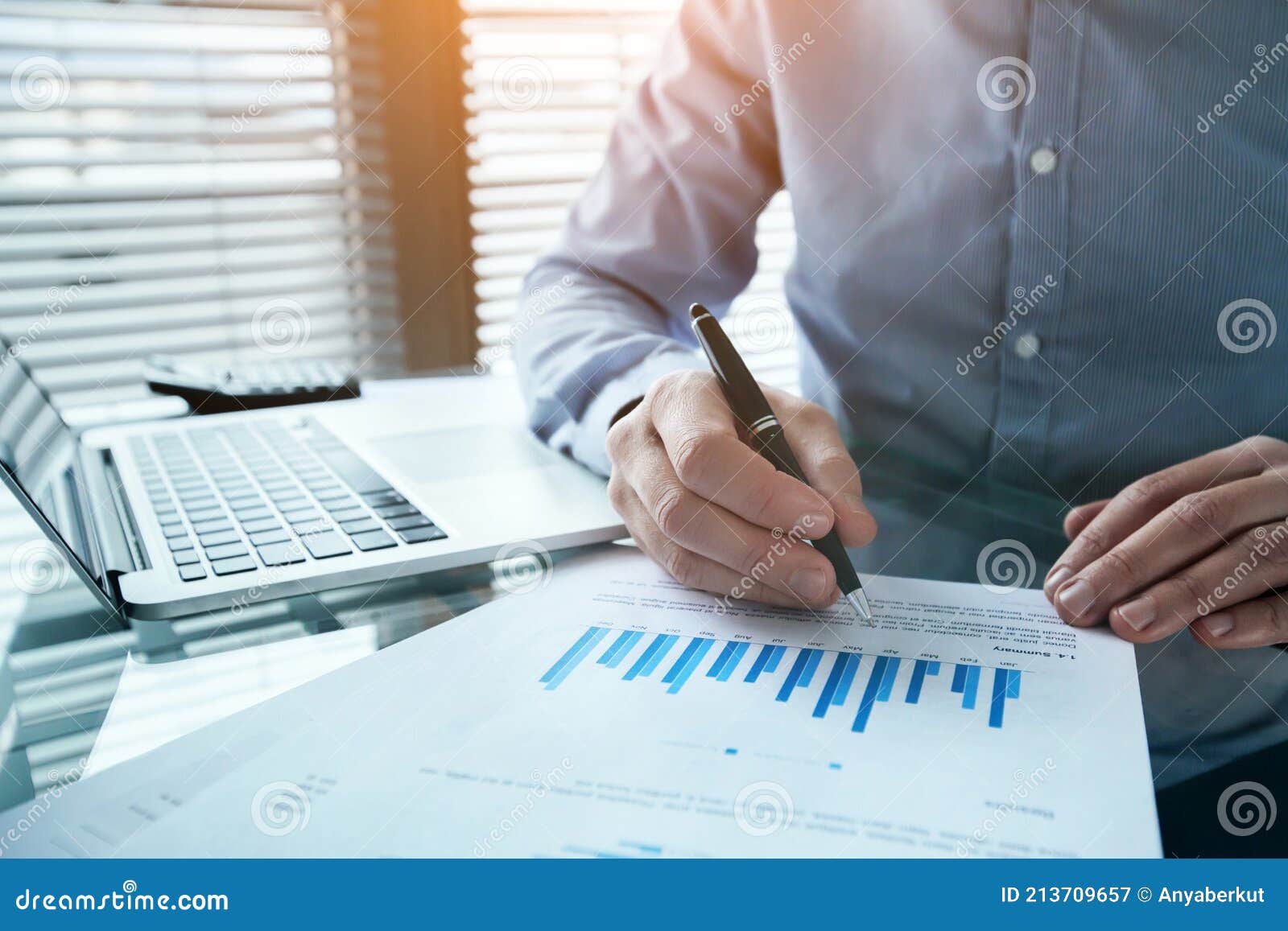 investor analyzing finance estimation charts, financial analytics