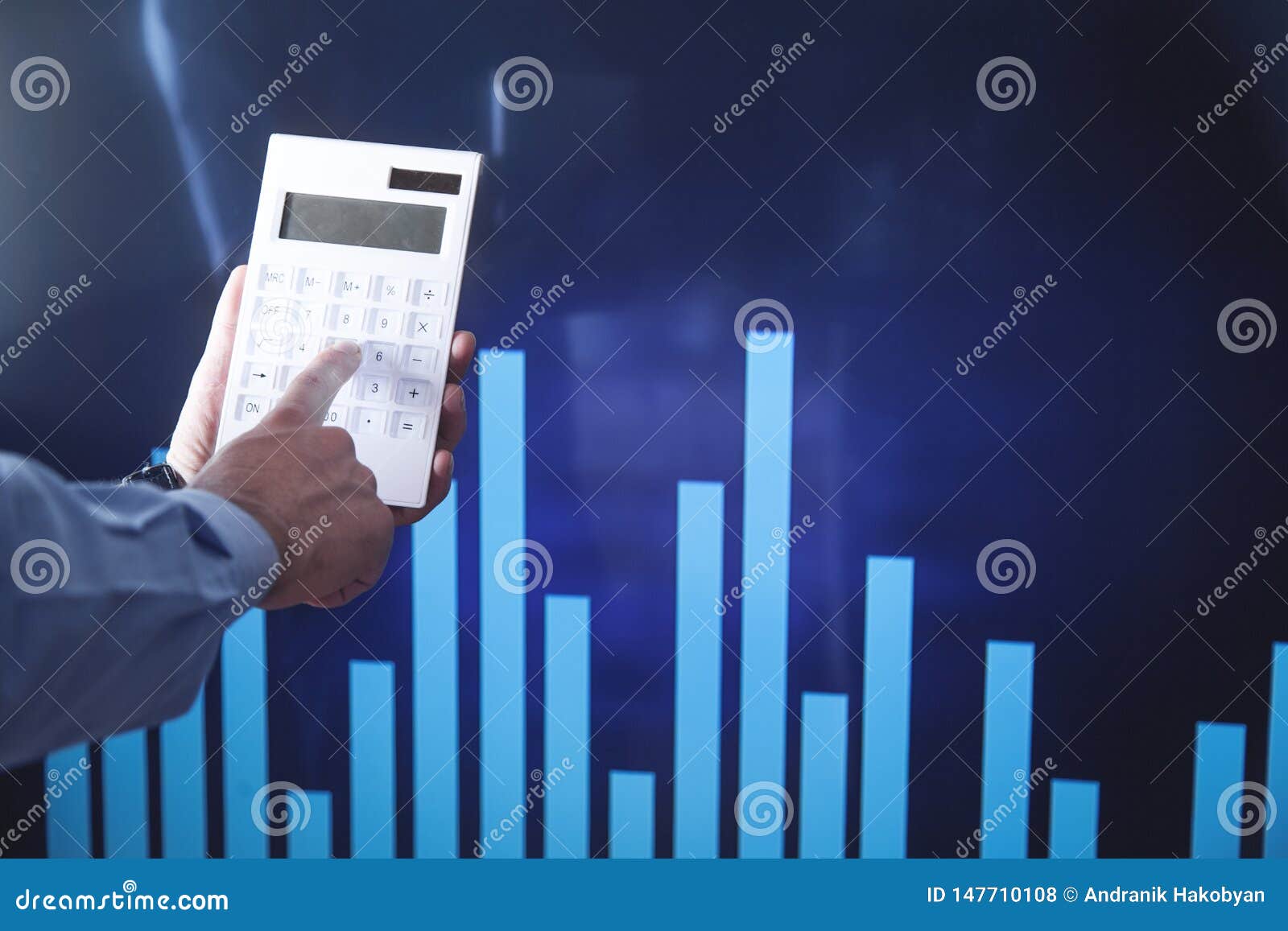 Investor with Calculator. Business Concept Stock Photo Image of