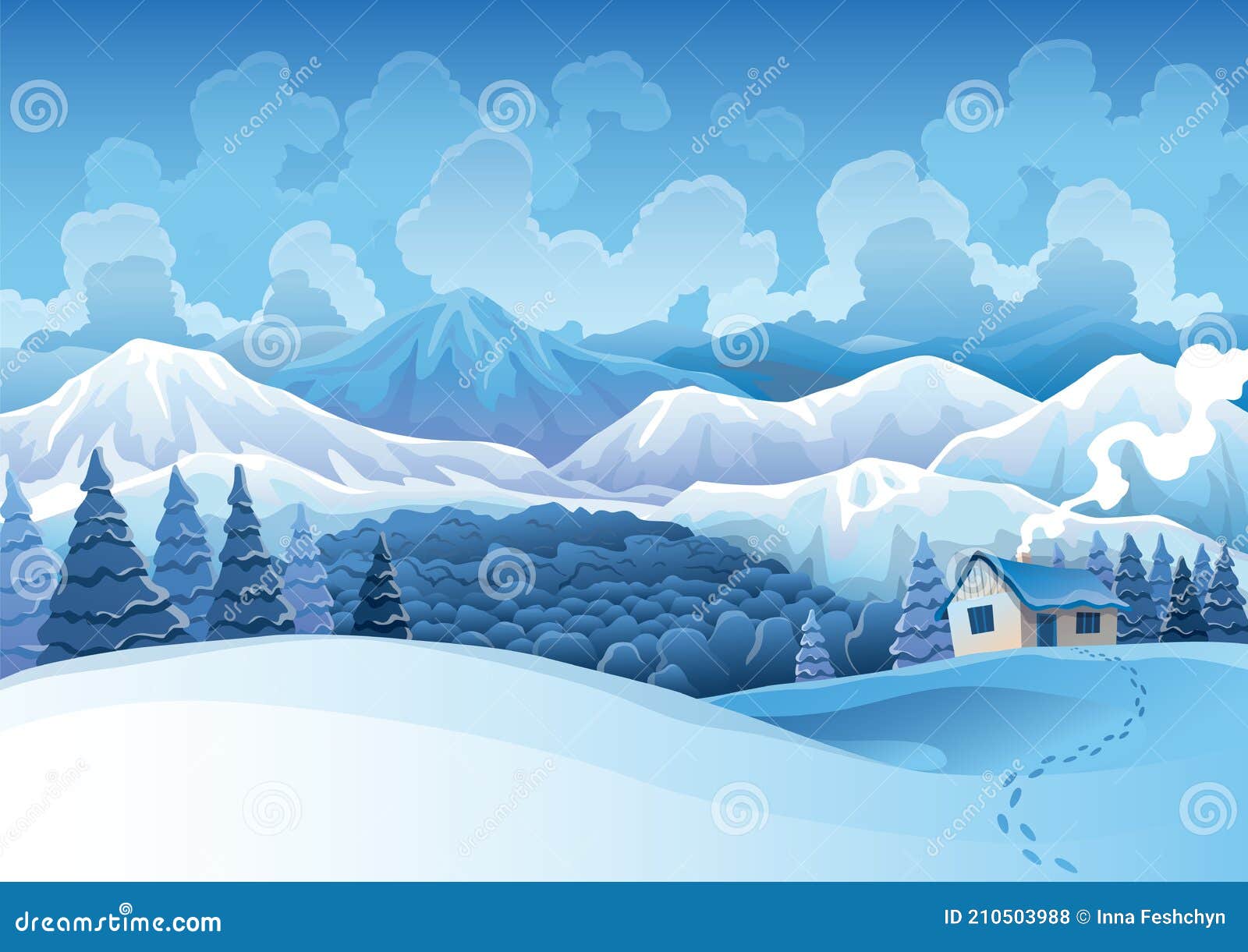 Invierno Montañas Paisaje Nevado Con Bosques De Pinos Y Colinas En El Fondo. Dibujo Vectorial De Campo Cubierto De Nieve En Stock de ilustración - Ilustración de turismo, camino: 210503988 Invierno Montañas Paisaje Nevado Con Bosques De Pinos Y Colinas En El Fondo. Dibujo Vectorial De Campo Cubierto De Nieve En Stock de ilustración - Ilustración de turismo, camino: 210503988