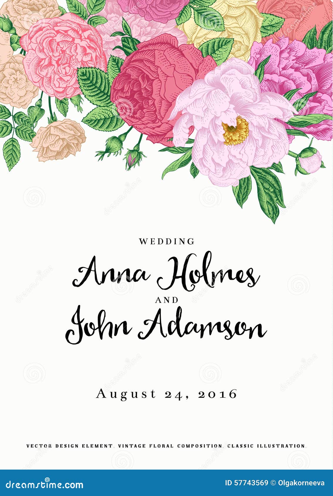 Invitación Floral De La Boda Del Vintage Del Vector Ilustración del Vector - Ilustración de lamentable, vendimia: 57743569 Invitación Floral De La Boda Del Vintage Del Vector Ilustración del Vector - Ilustración de lamentable, vendimia: 57743569