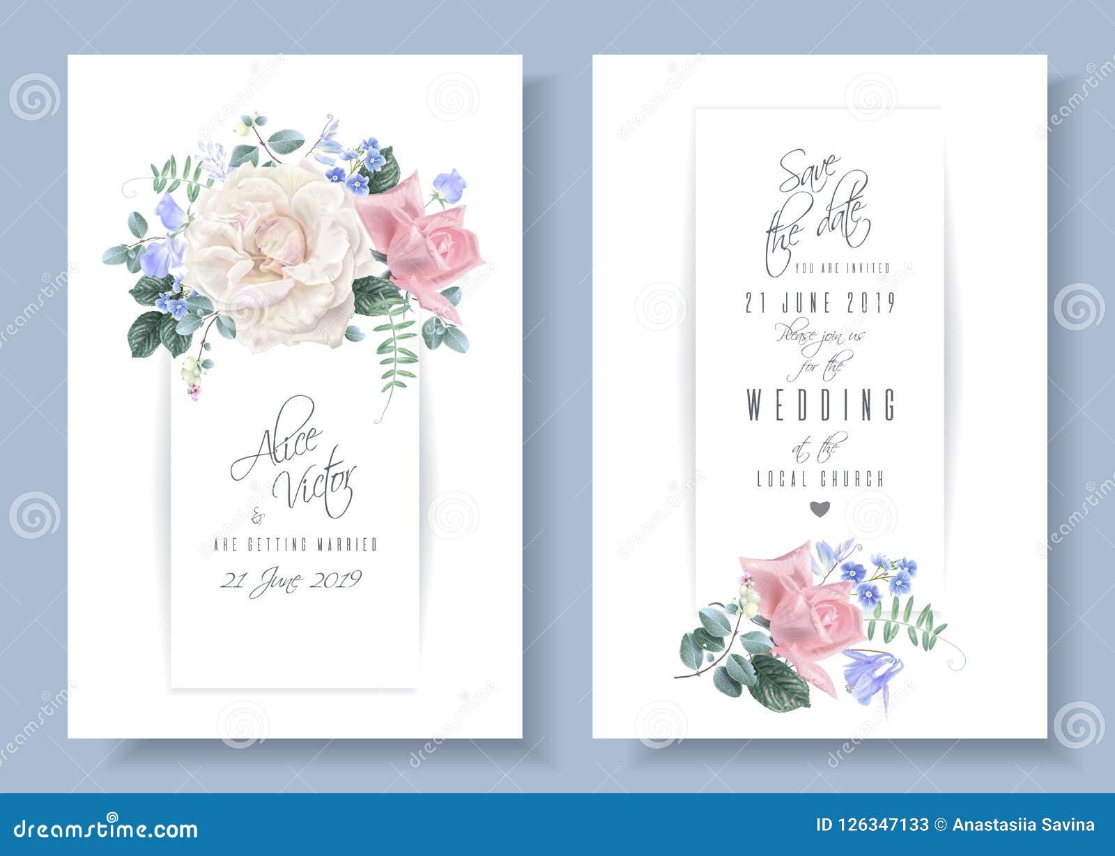 Invitaciones De Boda Florales Del Vintage Del Vector Con Las Rosas Ilustración del Vector - Ilustración de floral, azul: 126347133 Invitaciones De Boda Florales Del Vintage Del Vector Con Las Rosas Ilustración del Vector - Ilustración de floral, azul: 126347133