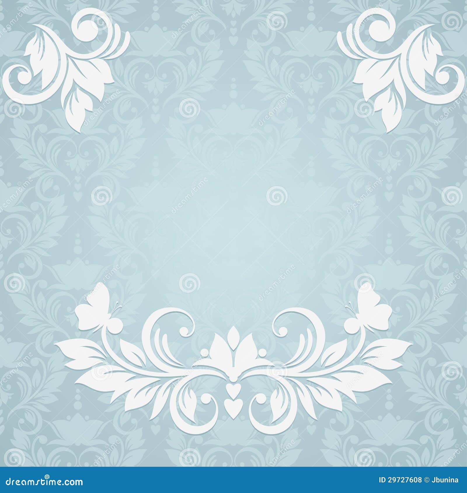 Invitation Card With Abstract Floral Background. E Stock ...