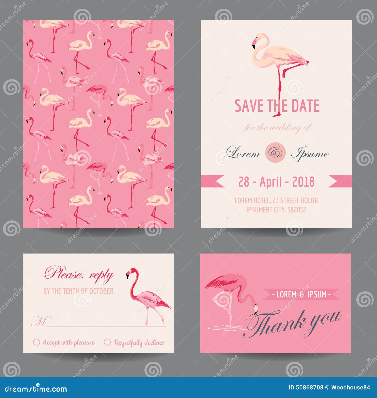 invitation-congratulation card set