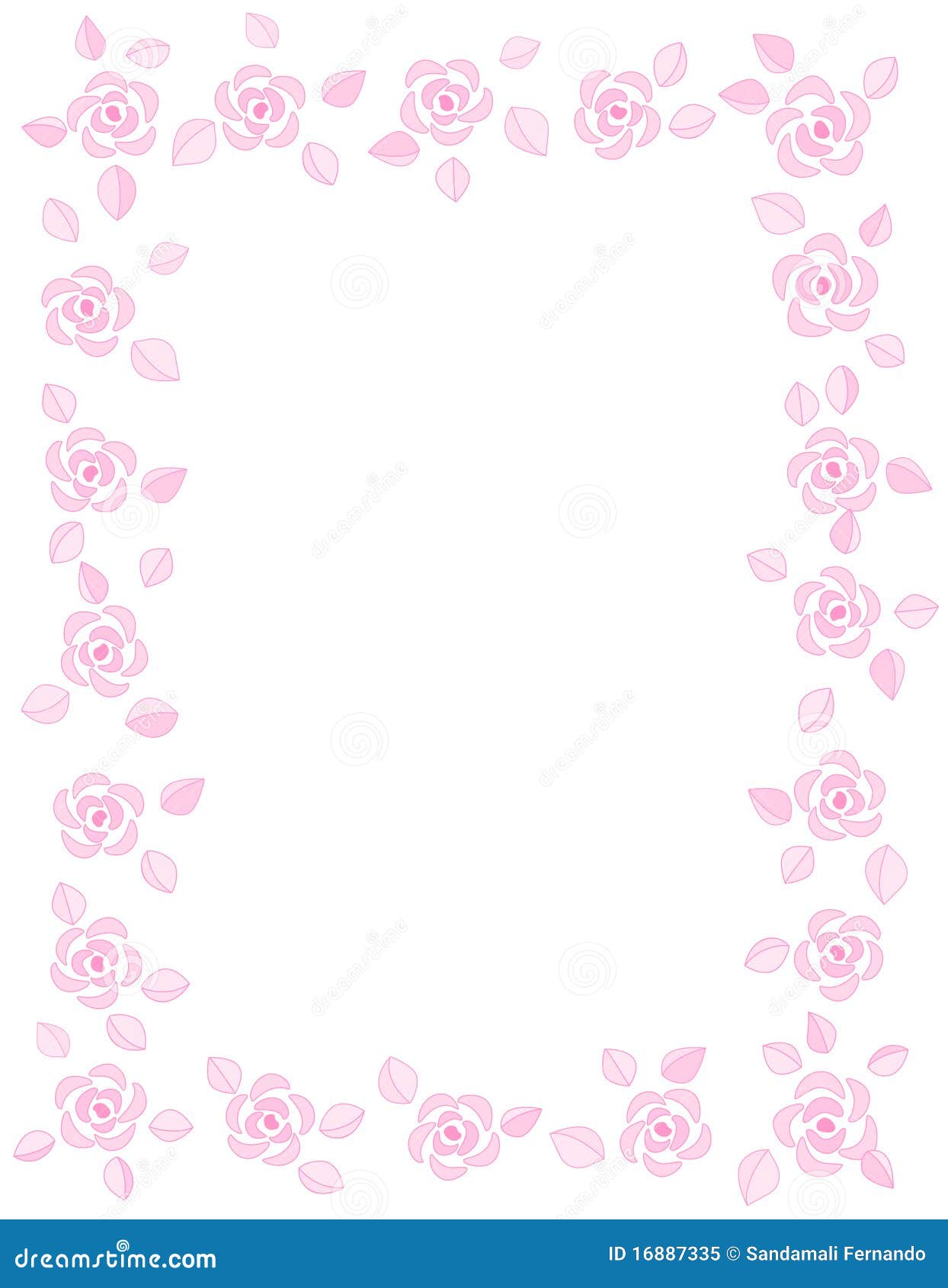 invitation de cadre mariage de rose 16887335