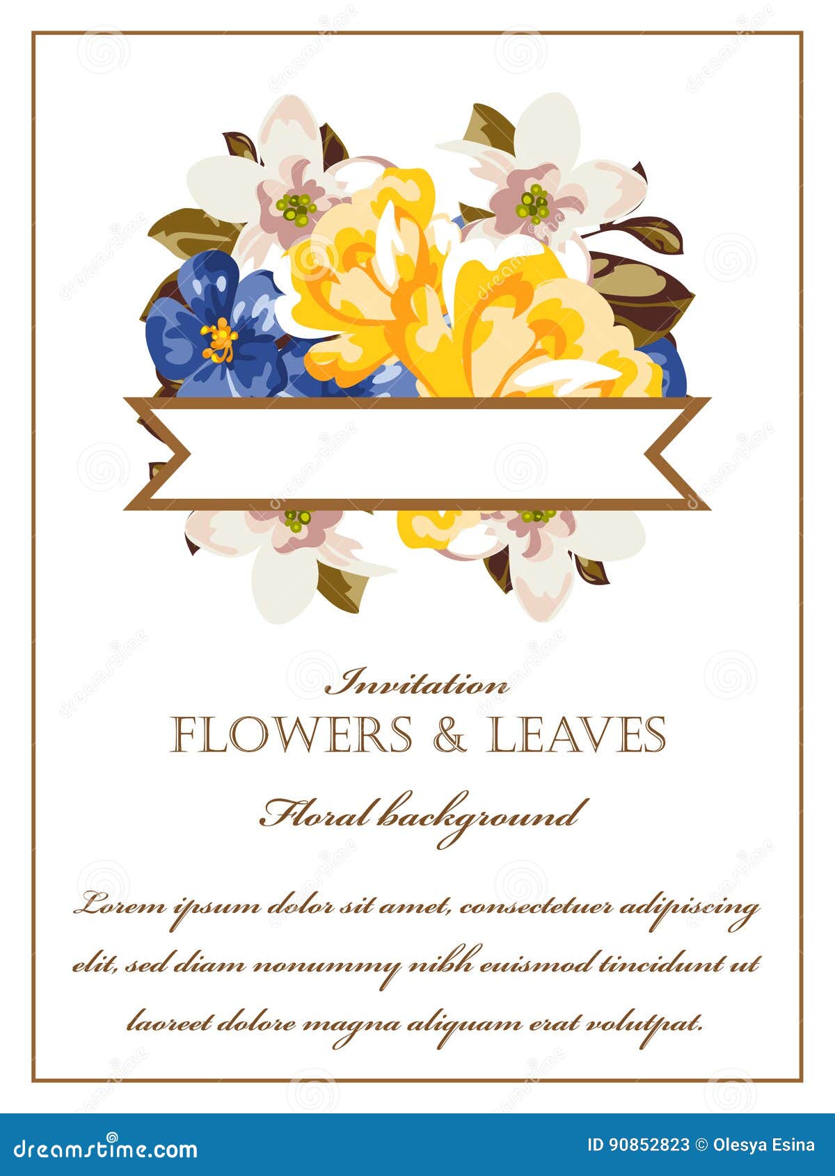 Invitation Florale Romantique Illustration de Vecteur Illustration du