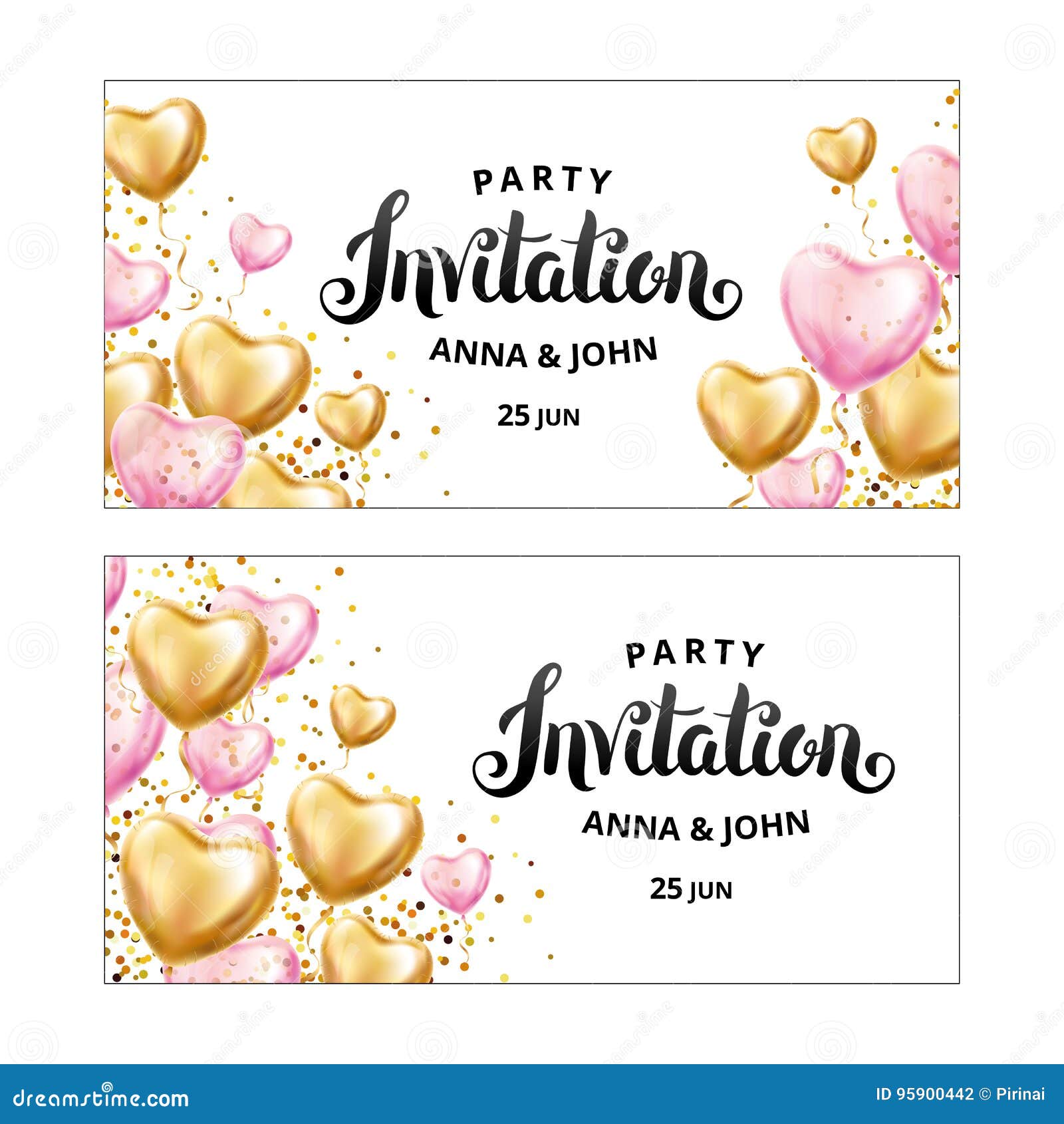 Invitation Rose De Ballon De Coeur D Or Illustration De Vecteur Illustration Du Coeur Rose Invitation Rose De Ballon De Coeur D Or Illustration De Vecteur Illustration Du Coeur Rose