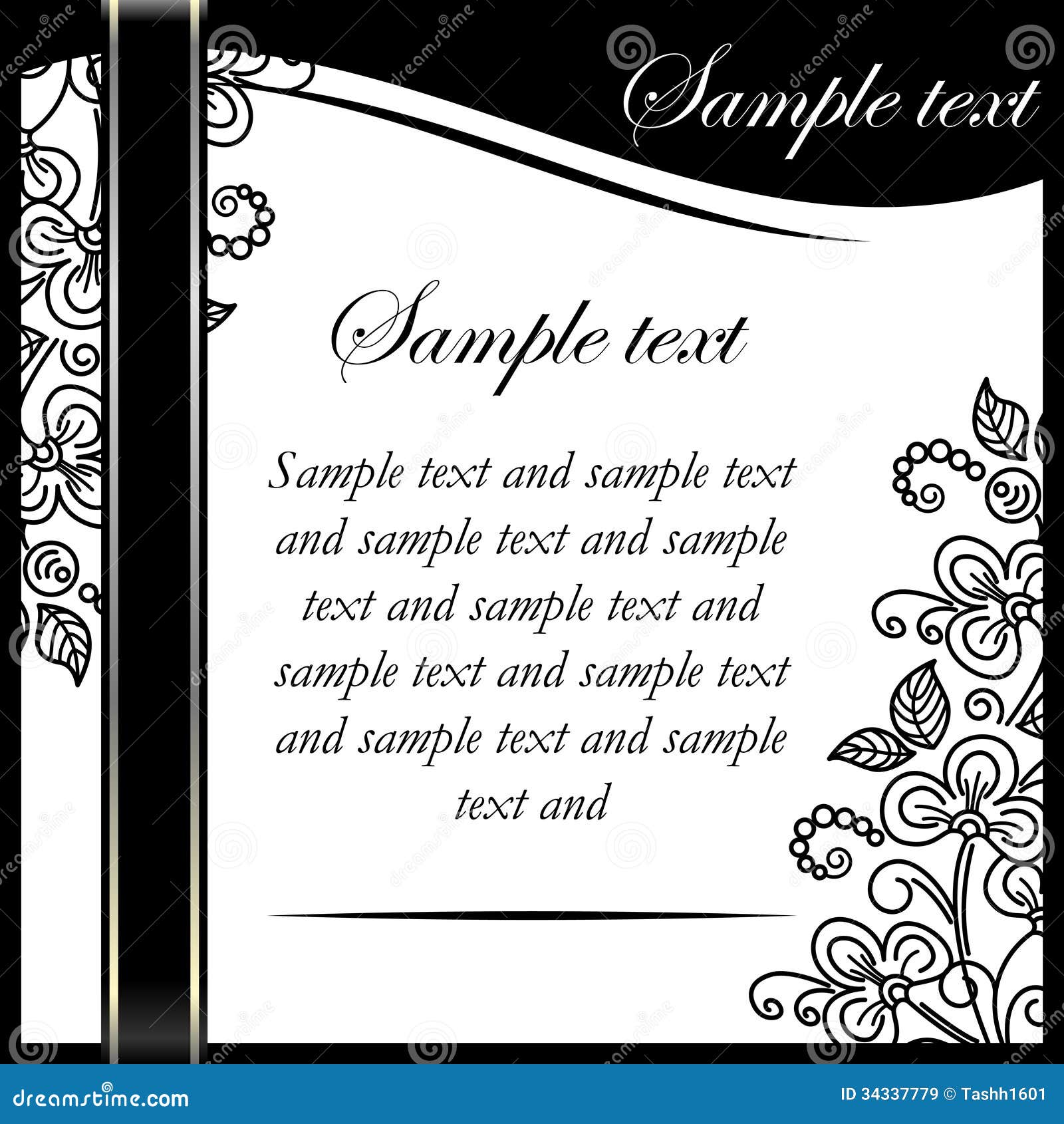 Invitation Template Stock Illustration Illustration Of Cards 34337779