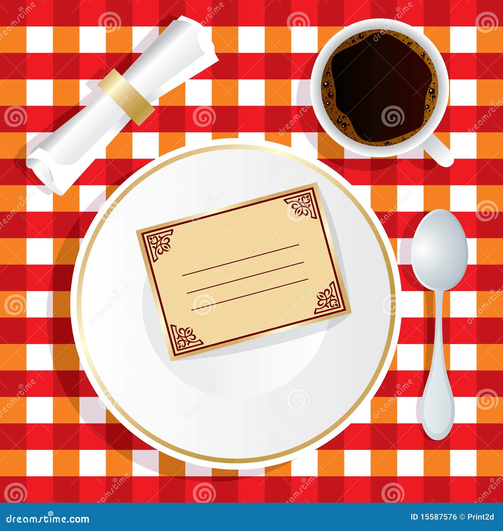 Invitation to lunch stock vector Image of border cafe 