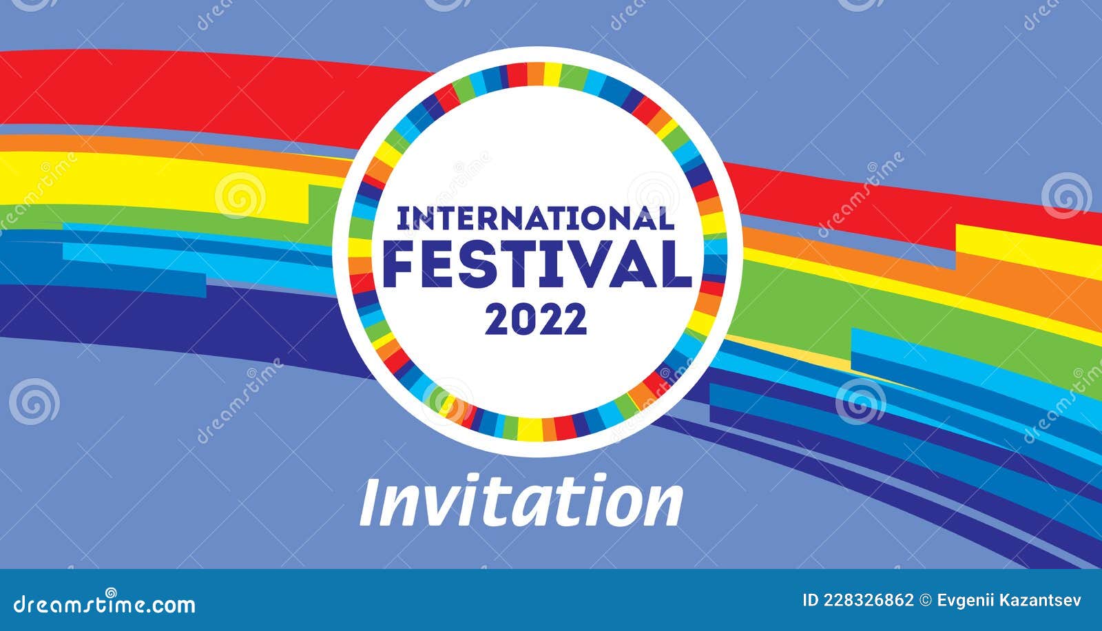 An Invitation To the Rainbow Festival. Holiday Decoration Stock Vector
