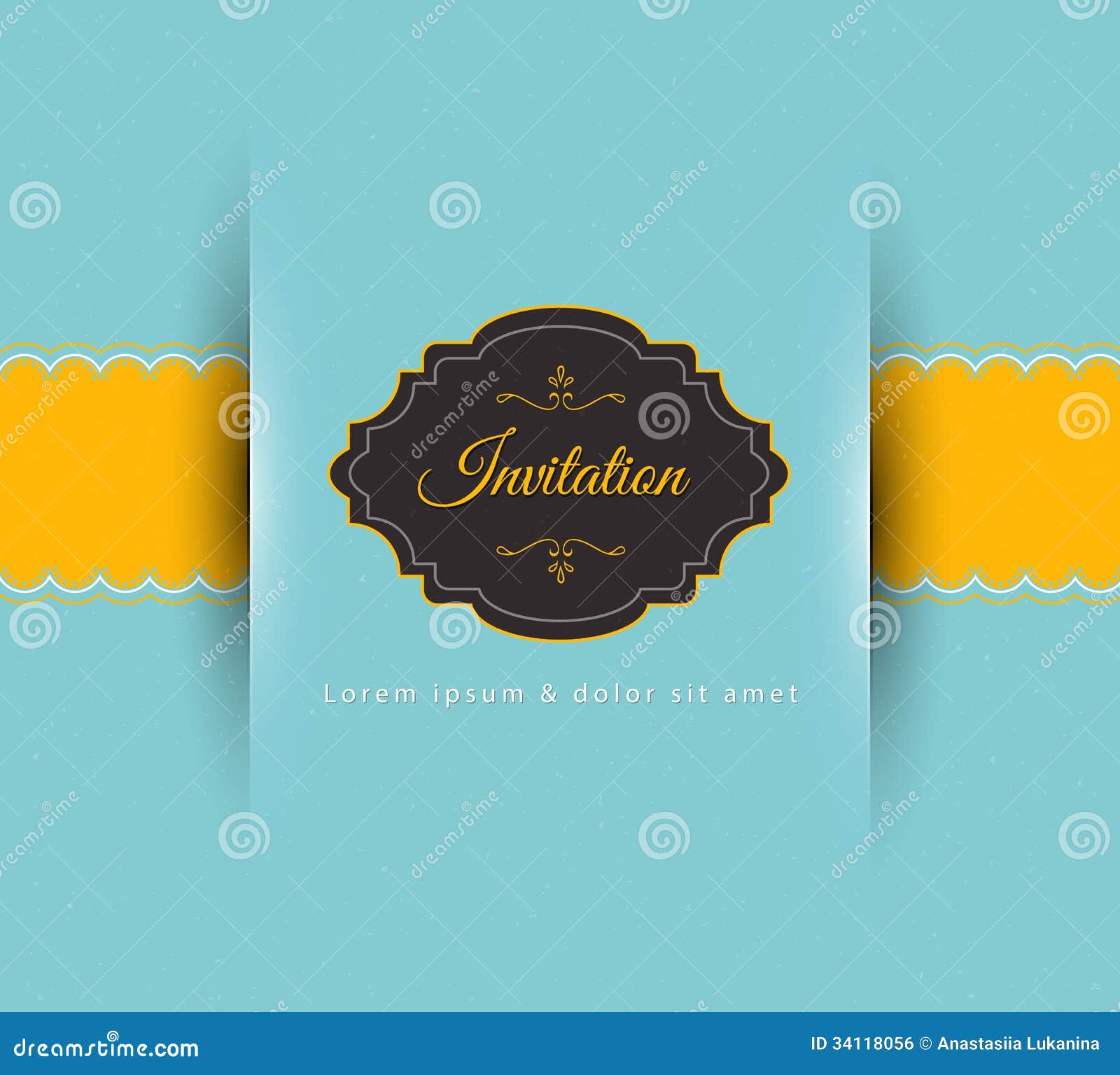 Invitation stock vector. Illustration of celebrate, frame - 34118056