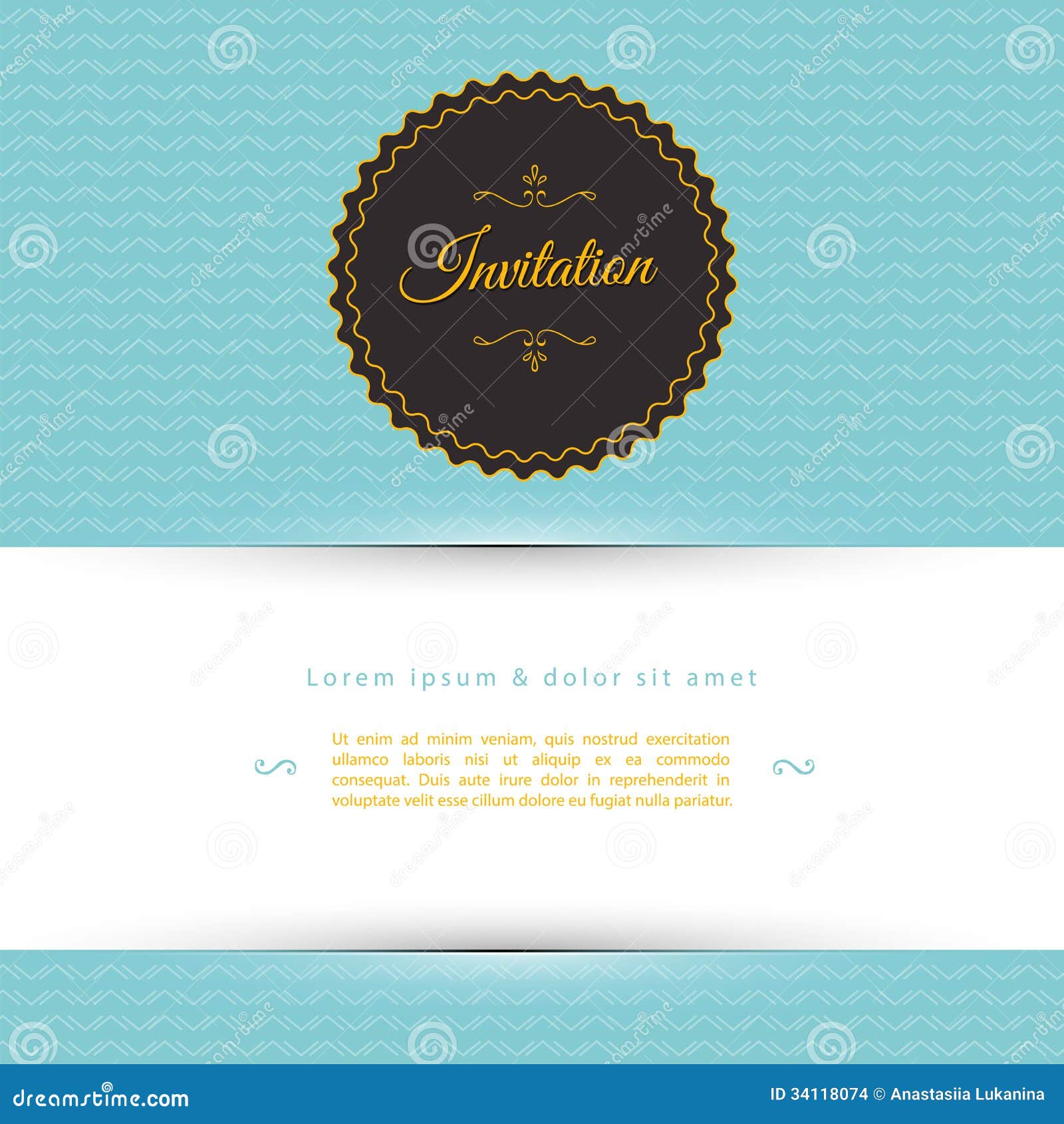 Invitation stock vector. Illustration of formal, beautiful - 34118074
