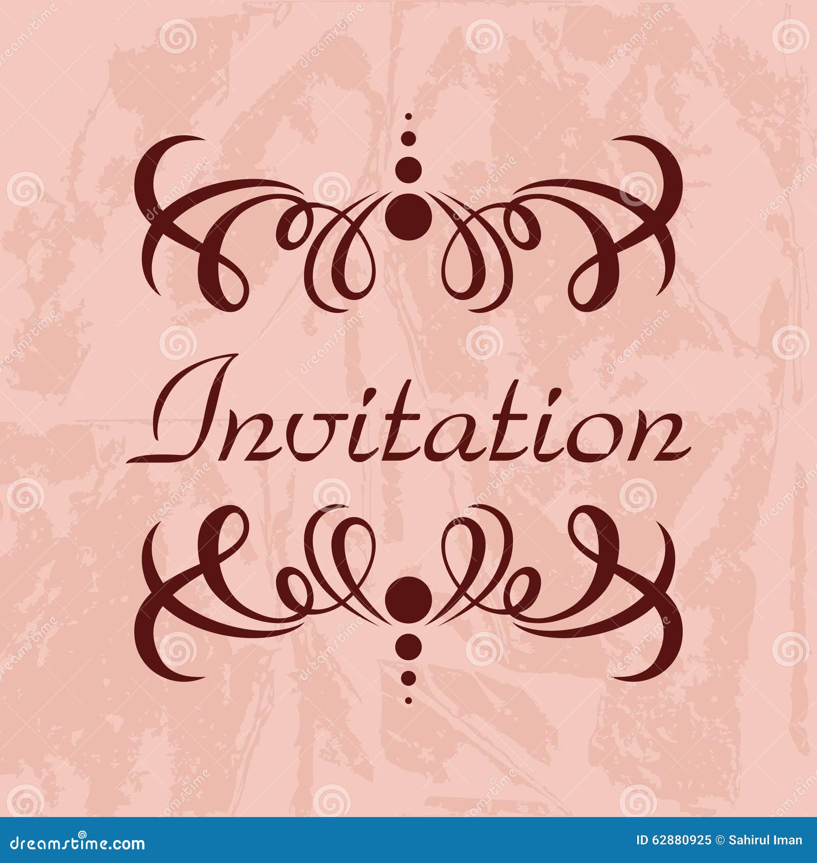 Invitation Vector Template Stock Vector Image 62880925