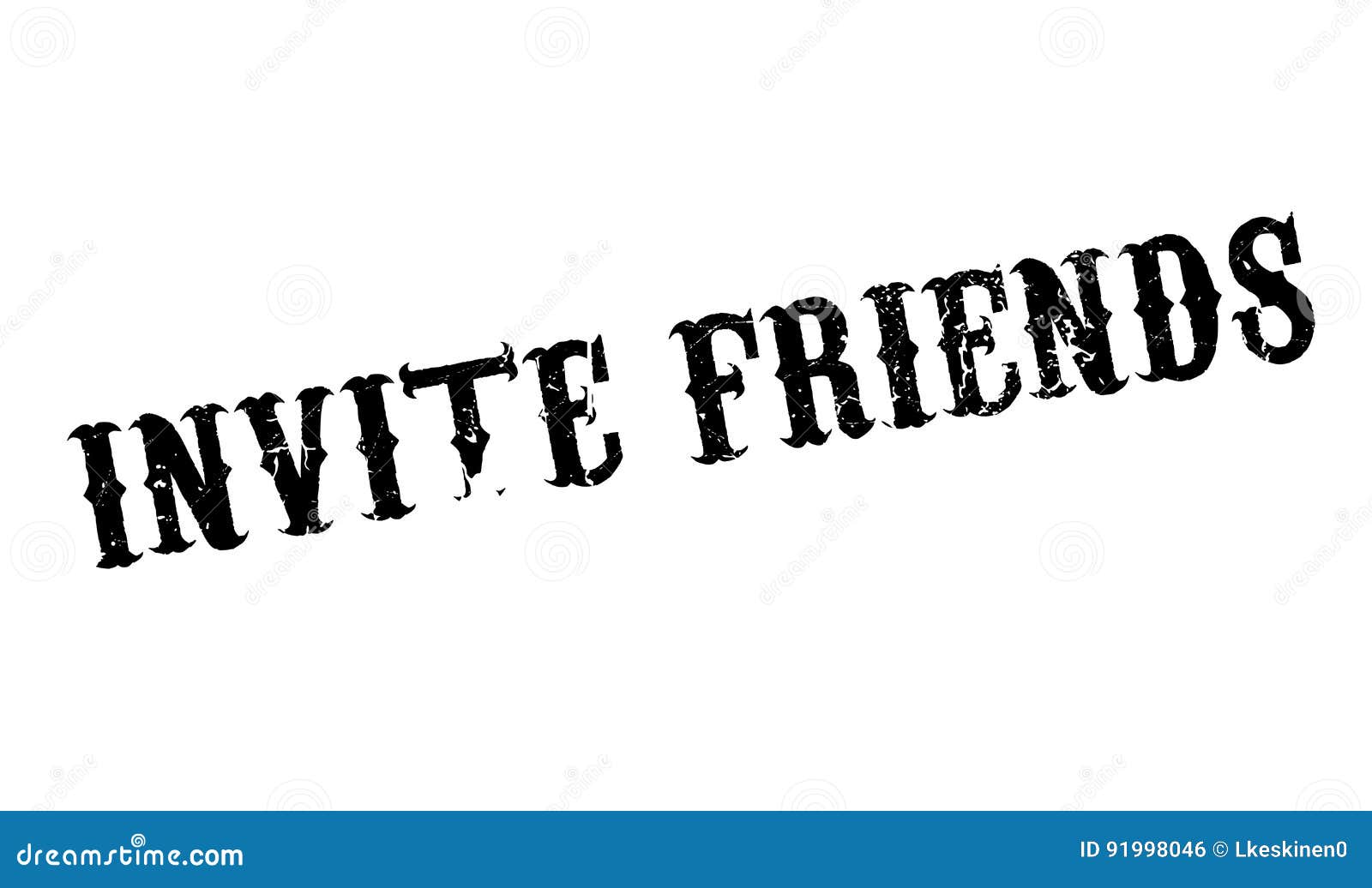 Invite Friends Rubber Stamp Stock Vector - Illustration of allure