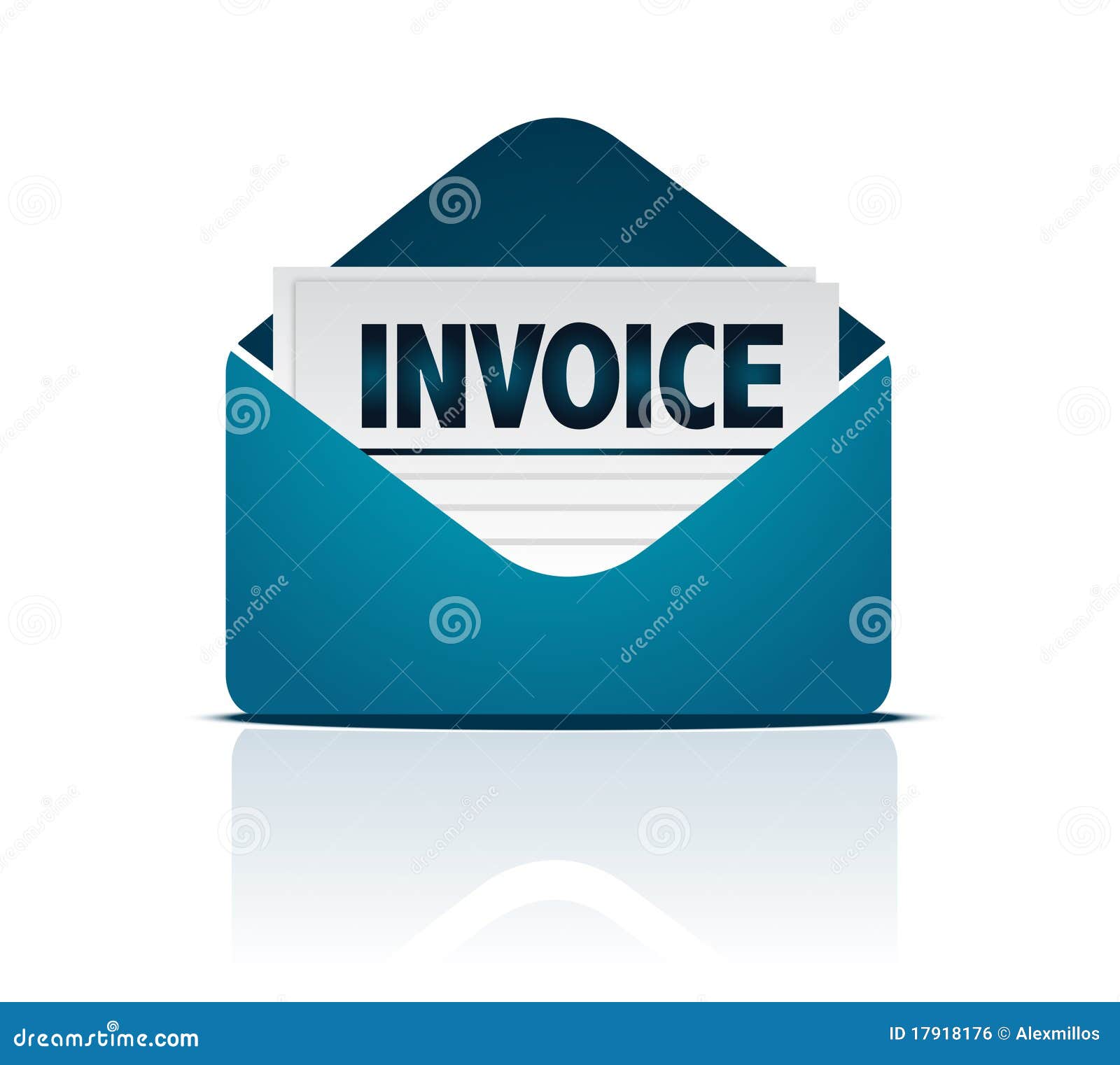 invoice with envelope