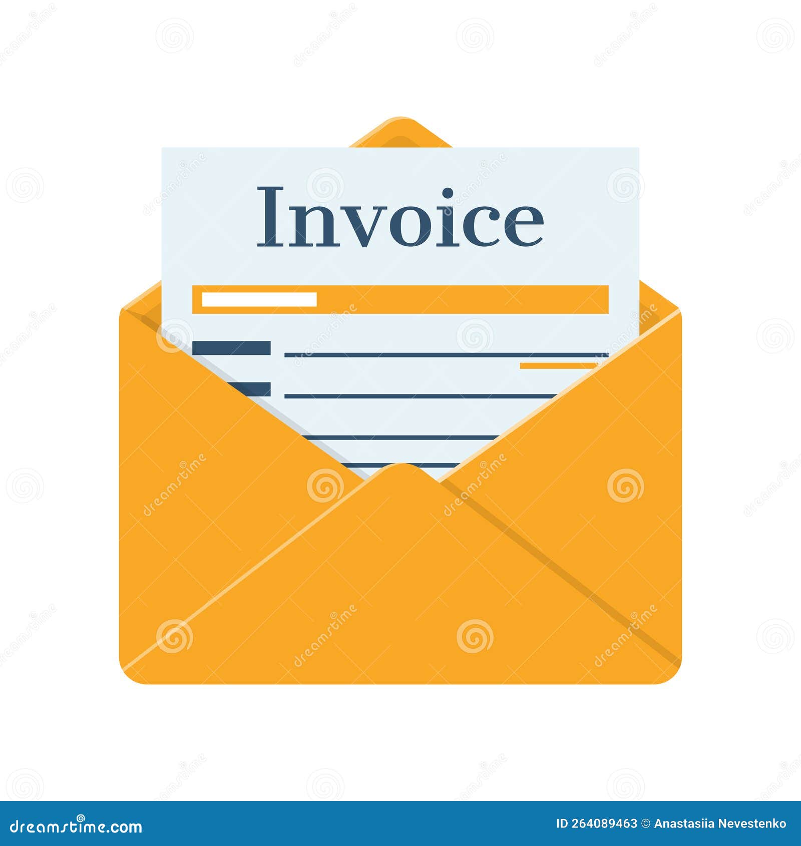 Invoice in Envelope. Checking Invoice. the Official Document is ...