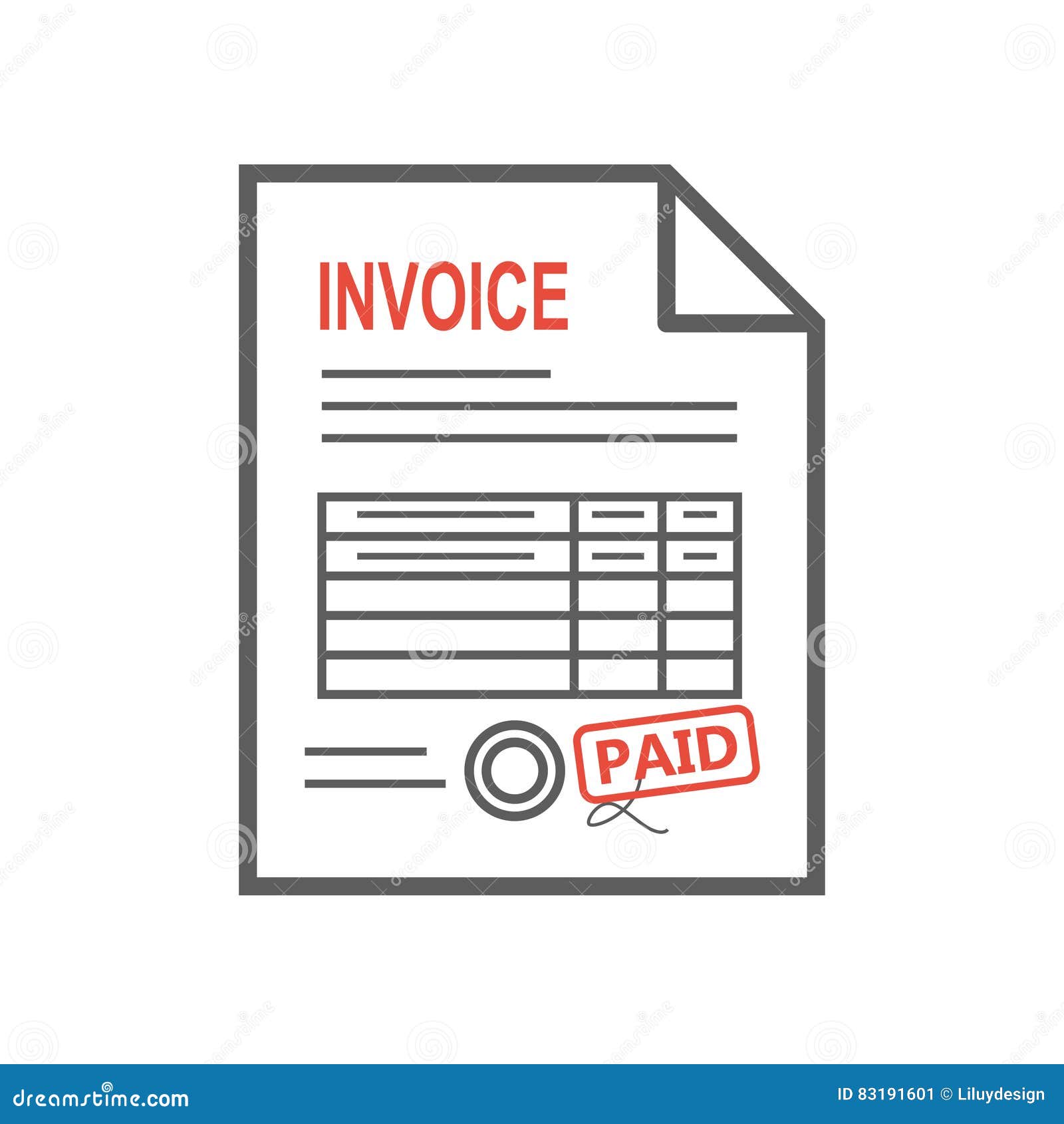 Invoice icon vector email message received with bill document