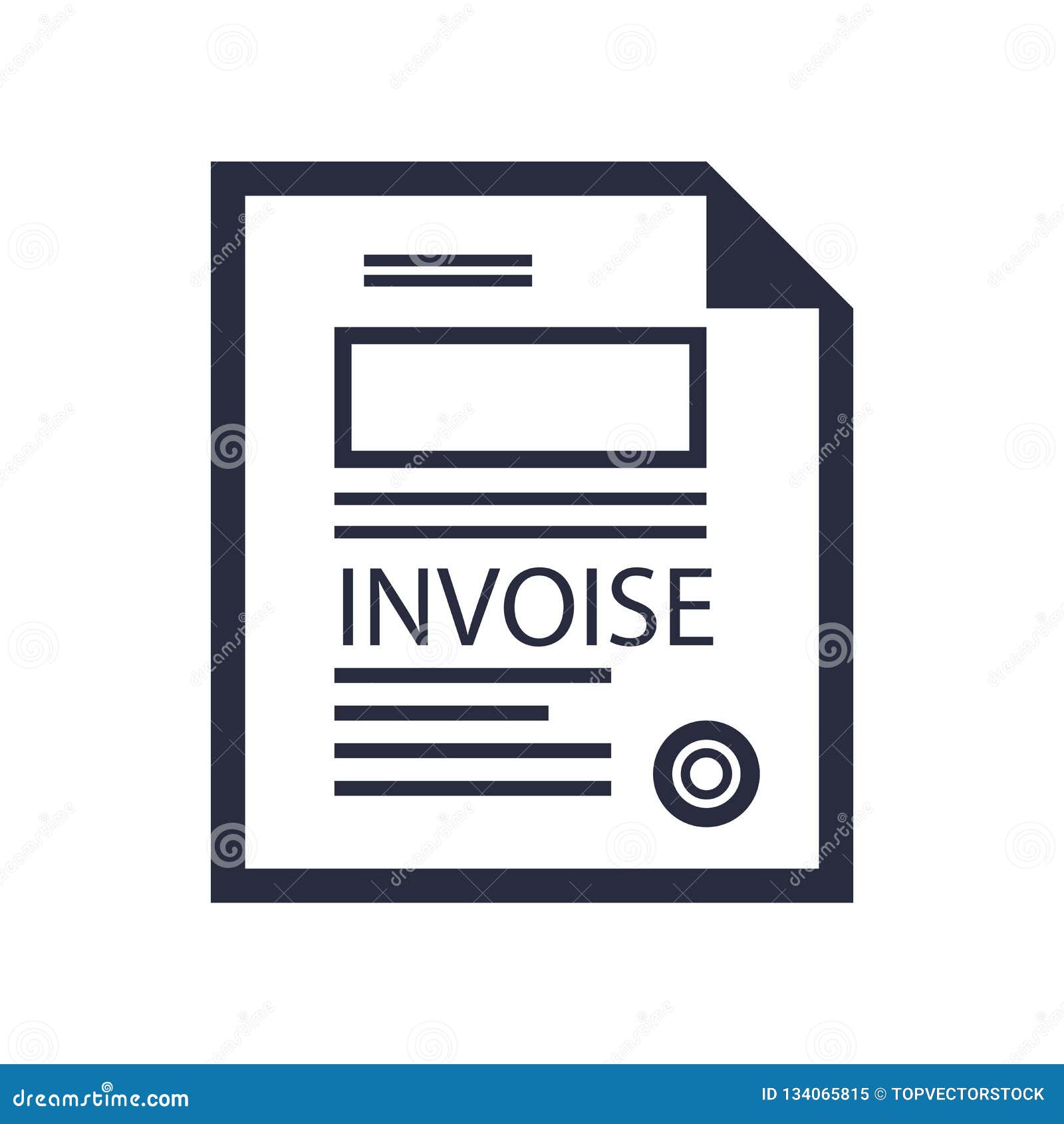 Invoice icon vector sign and symbol isolated on white background