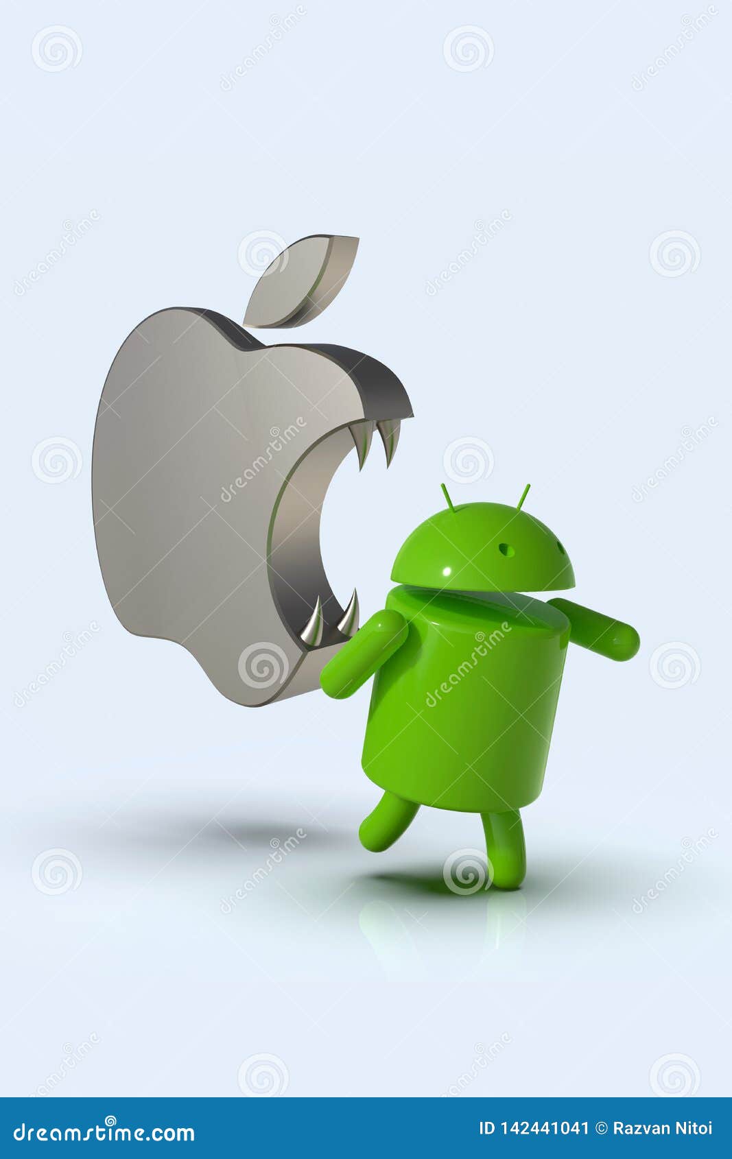 IOS De Apple Contra El Símbolo De La Competencia De Android - Caracteres Del  Logotipo Foto editorial - Ilustración de digital, negocios: 142441041