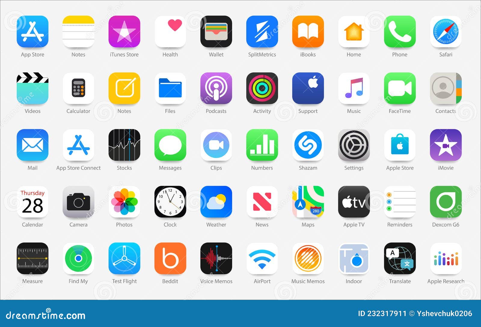 IOS 15 Icons Apple Inc: Apple Store, Apple ID, Swift UI