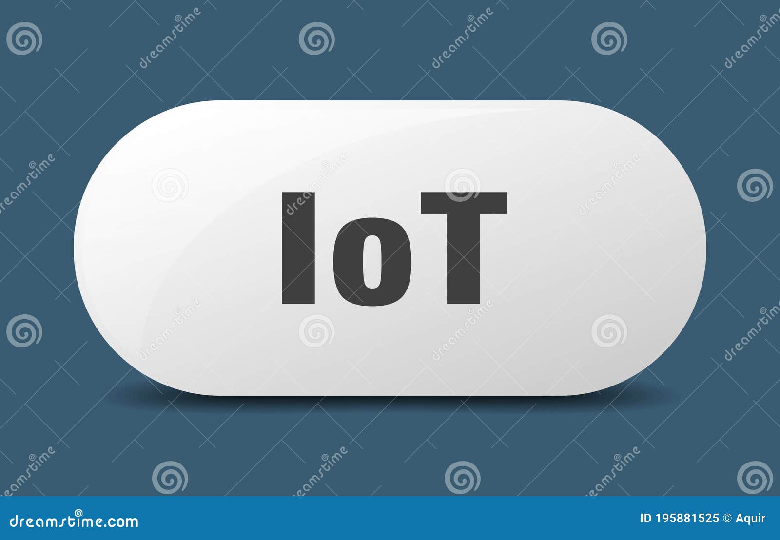 Iot Button. Iot Sign. Key. Push Button Stock Vector Illustration of