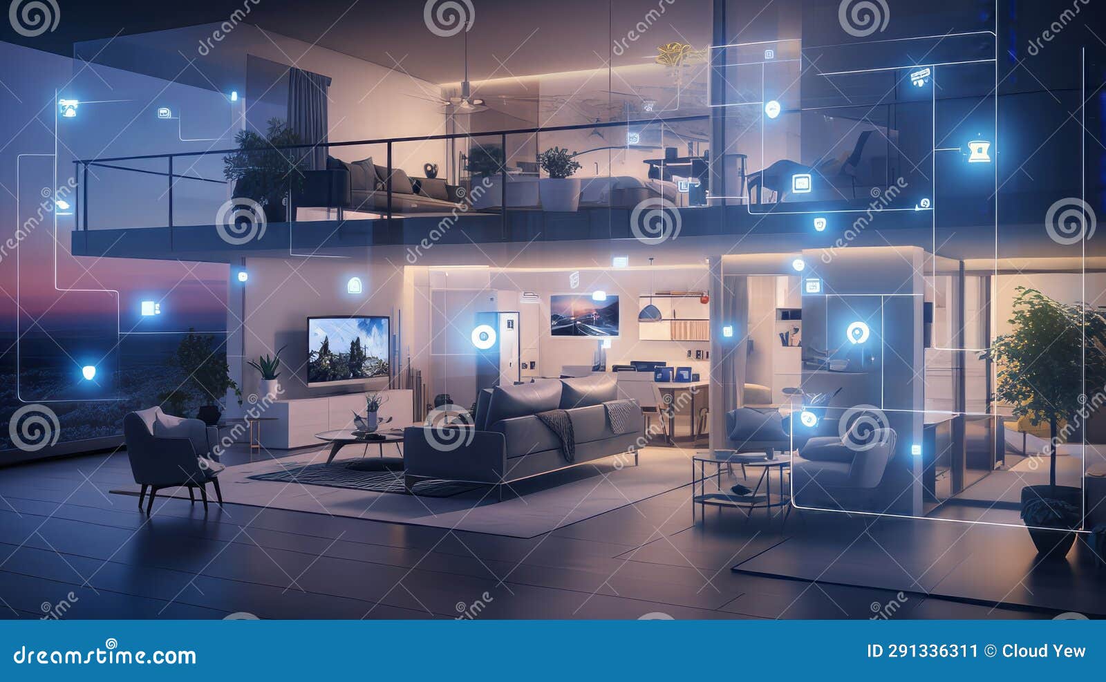 IoT Enabled Smart Home Lighting System Stock Illustration ... Circuit Diagram