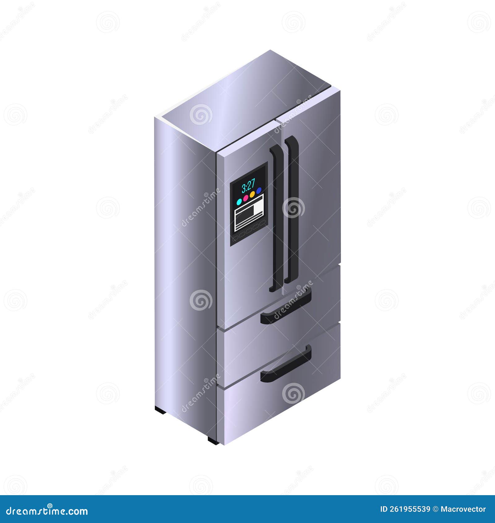 IoT Fridge Isometric Composition Stock Vector Circuit Diagram