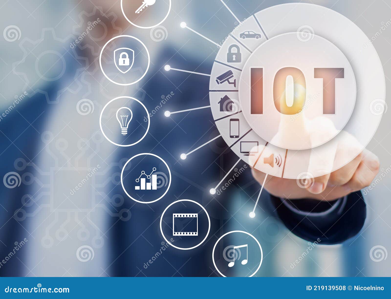 IOT Internet of Things Technology with Connected Objects, AR Interface ...