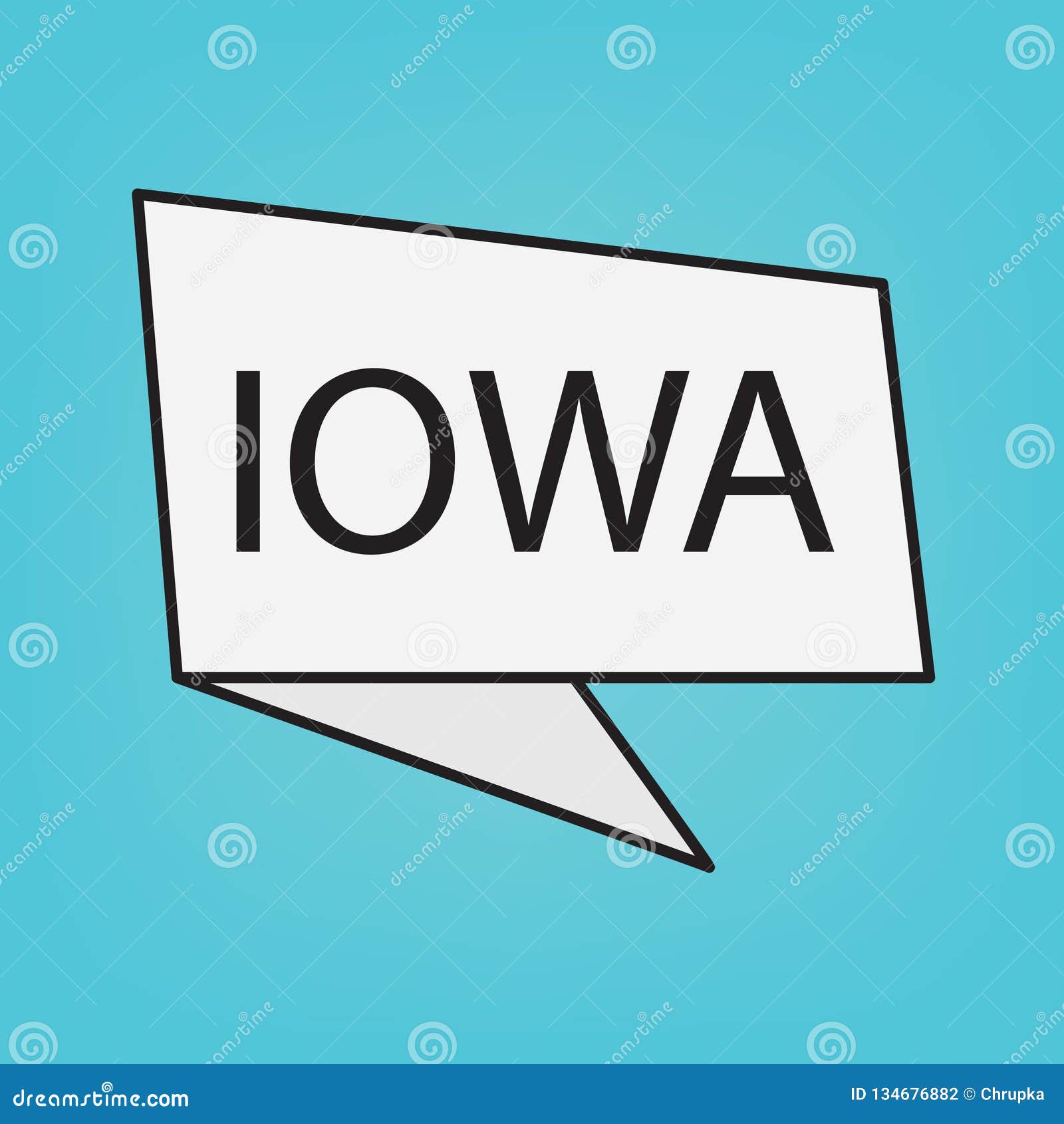 Iowa word on a sticker stock vector. Illustration of states 134676882