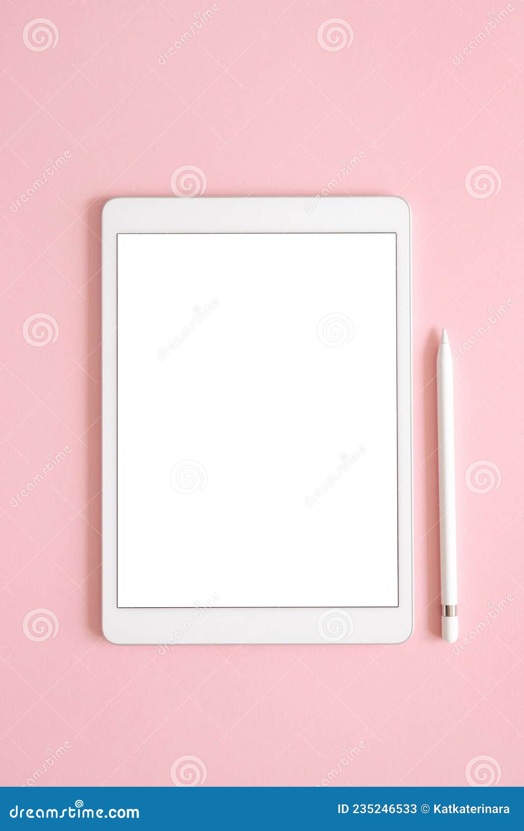 Dibuja una imagen Cañón Imperio Ipad Pro Tablet Con Pantalla Blanca Con Pluma En Color Rosa. Fondo De  Diseño De Oficina Imagen de archivo - Imagen de fondo, colorido: 235246533