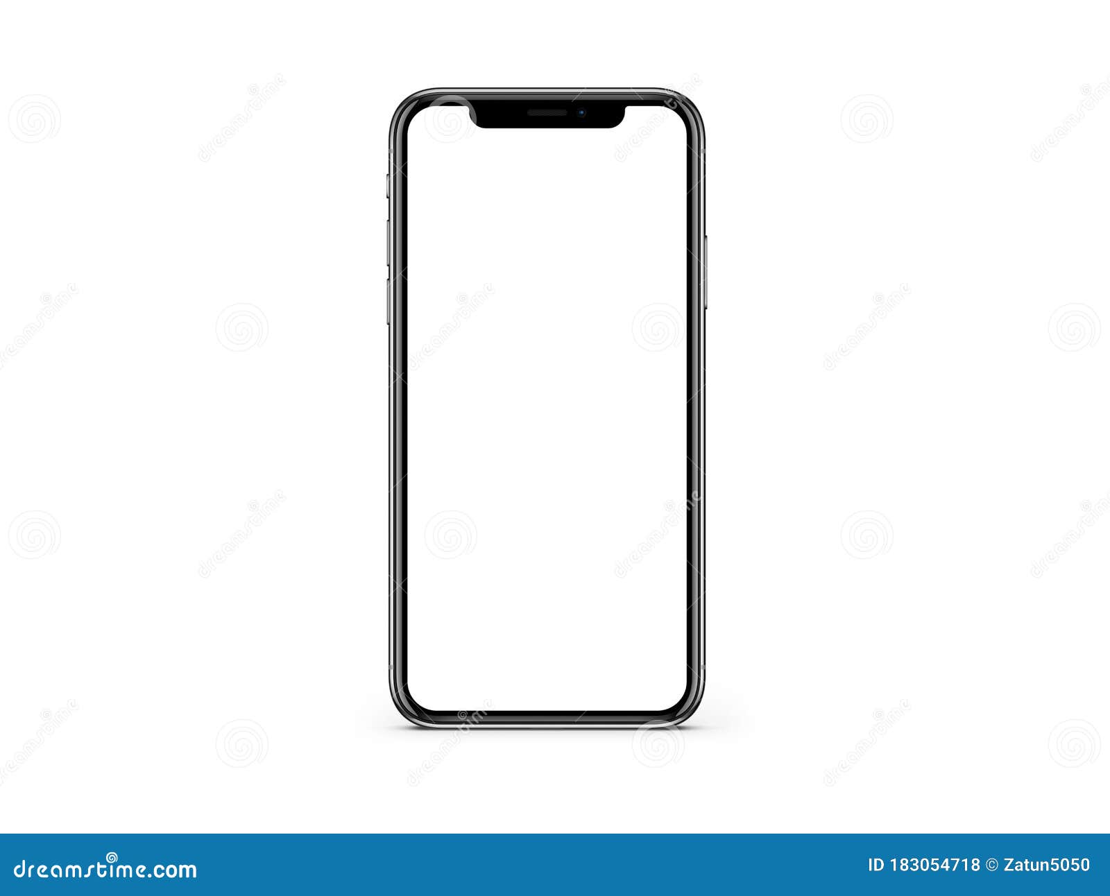 IPhone X Blank White Screen Mockup on White Color Background Mockup Stock  Illustration - Illustration of metal, business: 183054718