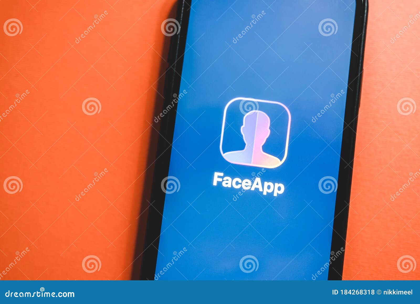 The IPhone with FaceApp on the Screen Editorial Stock Photo Image of