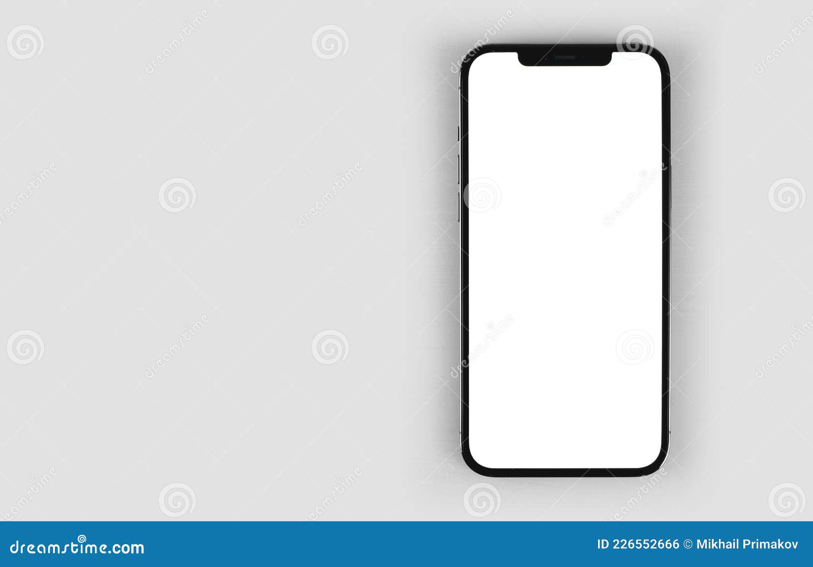 Iphone 12 Pro Max Con Pantalla Blanca En Blanco En El Fondo Gris Foto de  archivo - Imagen de frente, modelo: 226552666