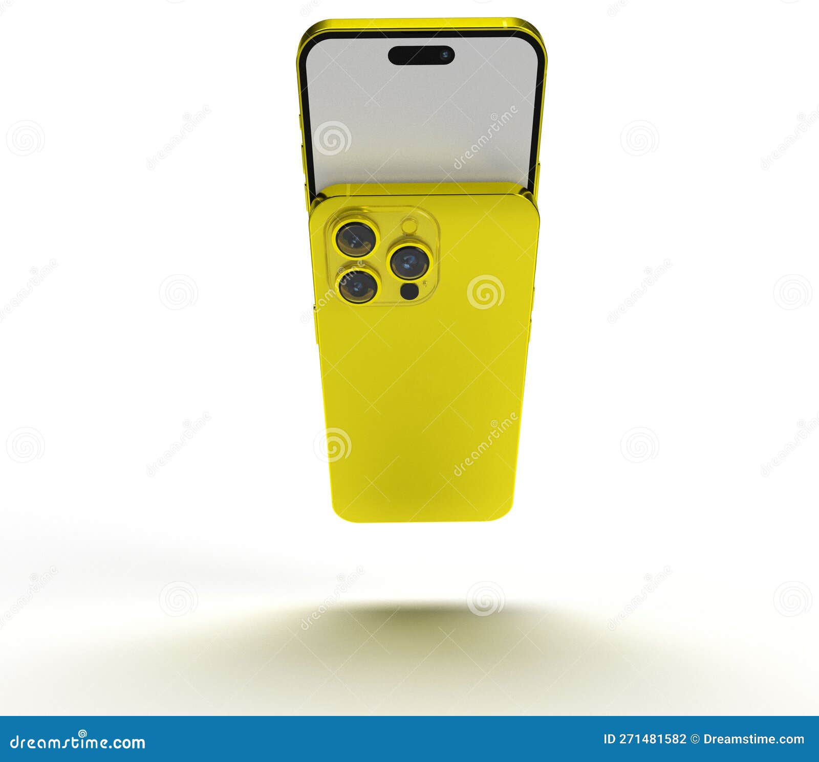 Iphone 14 Pro Max Fourteen New Set Collection Yellow Color Font Back