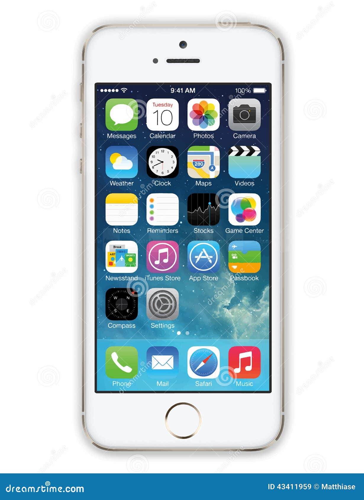 Iphone 5 White Vector Editorial Stock Image - Image: 43411959