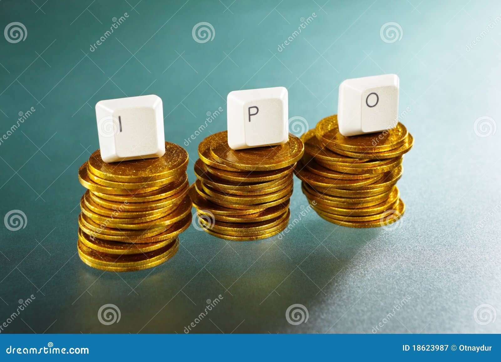 IPO Letter On Gold Coins Stack Stock Image - Image of ...