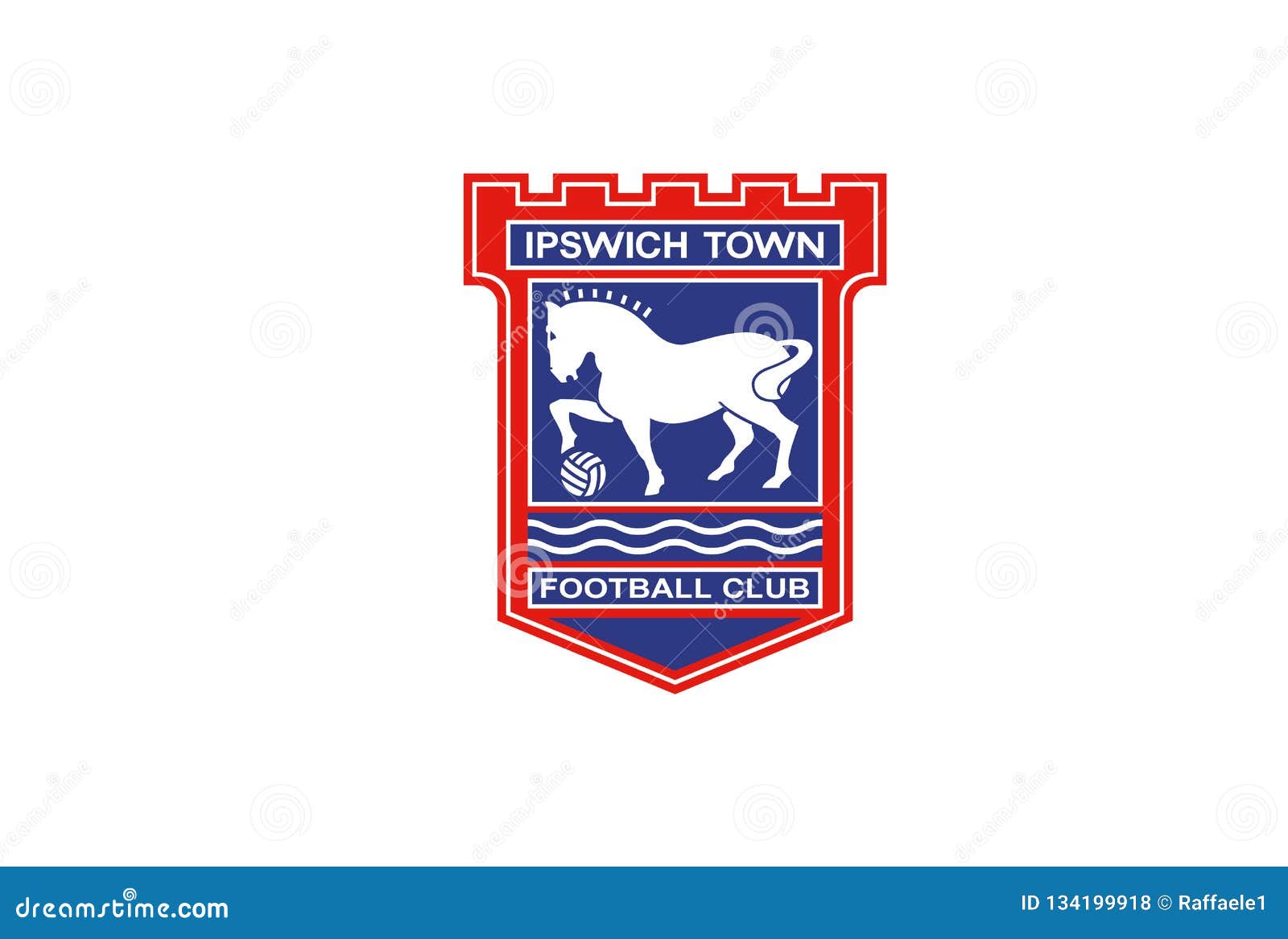 Ipswich Town FC Logo editorial stock photo. Illustration of logo