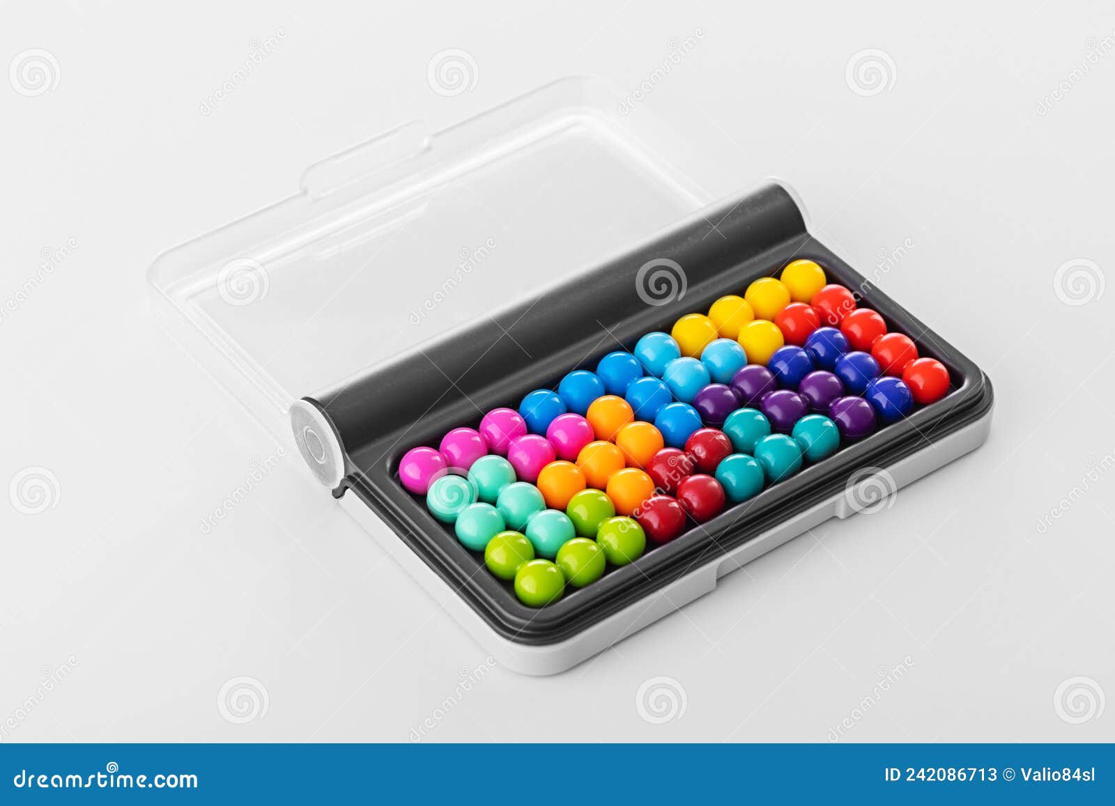 Iq Puzzle Colorful Balls. Puzzler Board Game with Pieces Stock Image -  Image of strategy, isolated: 242086713